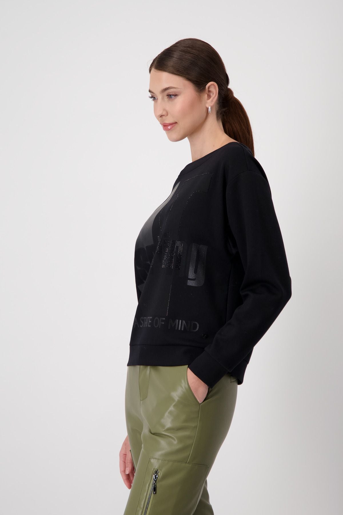 Monari Damen Sweatshirt schwarz