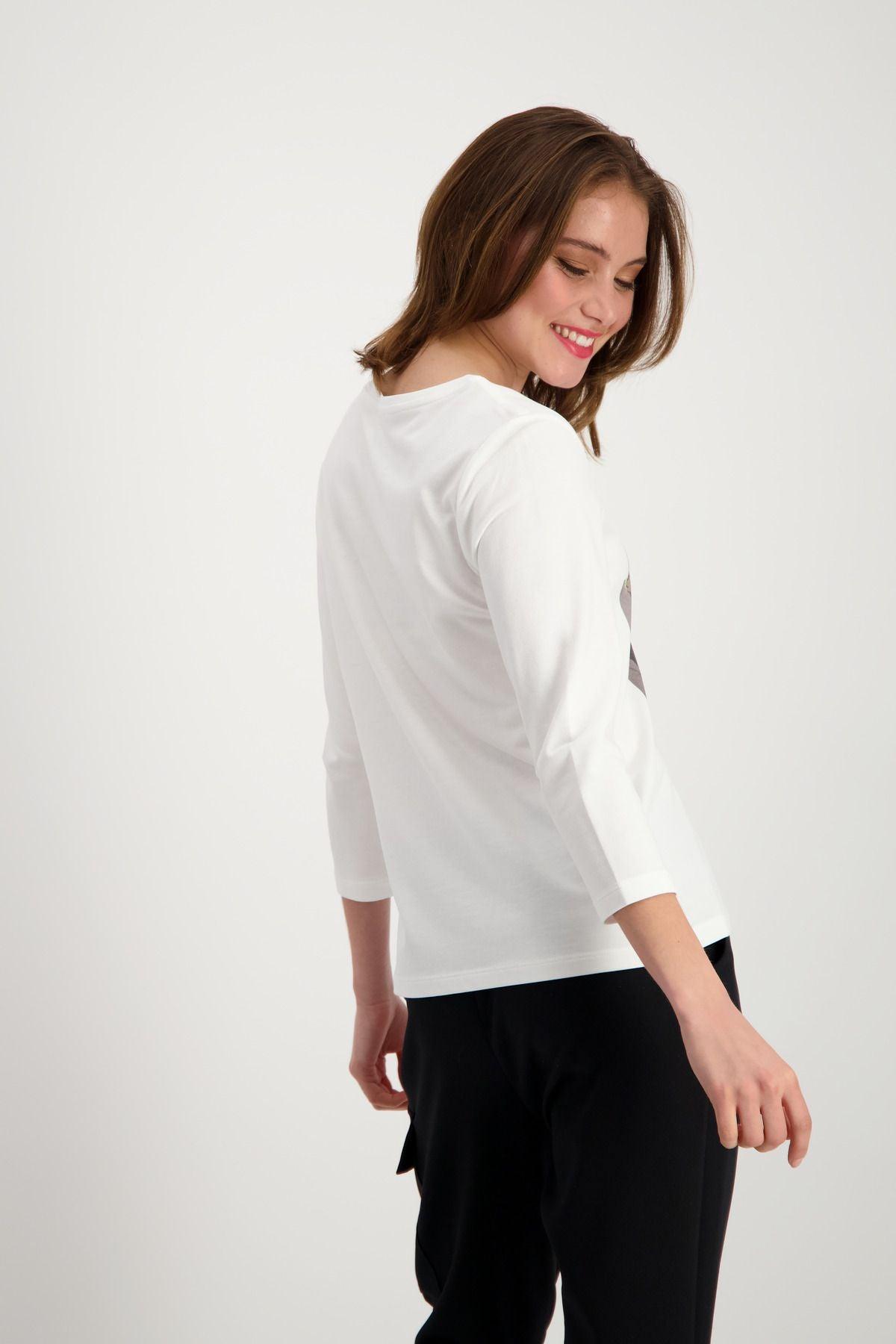 Monari Schirt Damen Print weiß