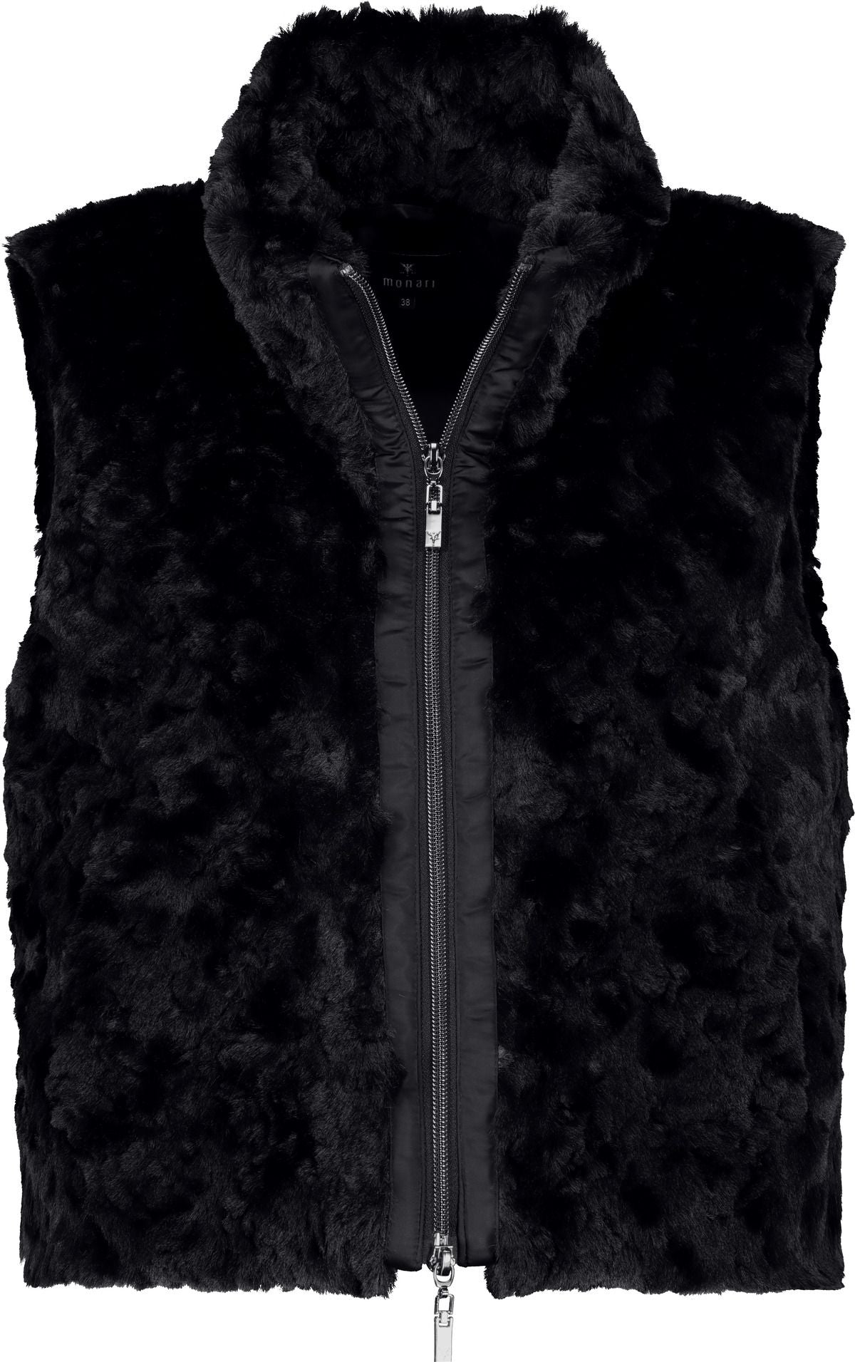 Monari Damen Cropped-Weste schwarz