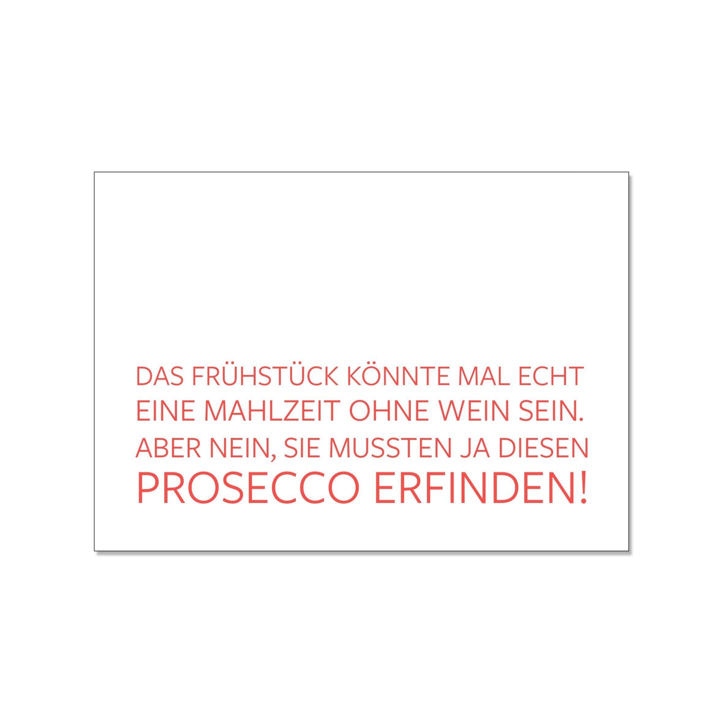 17;30 Hamburg – Postkarte quer, Prosecco Frühstück