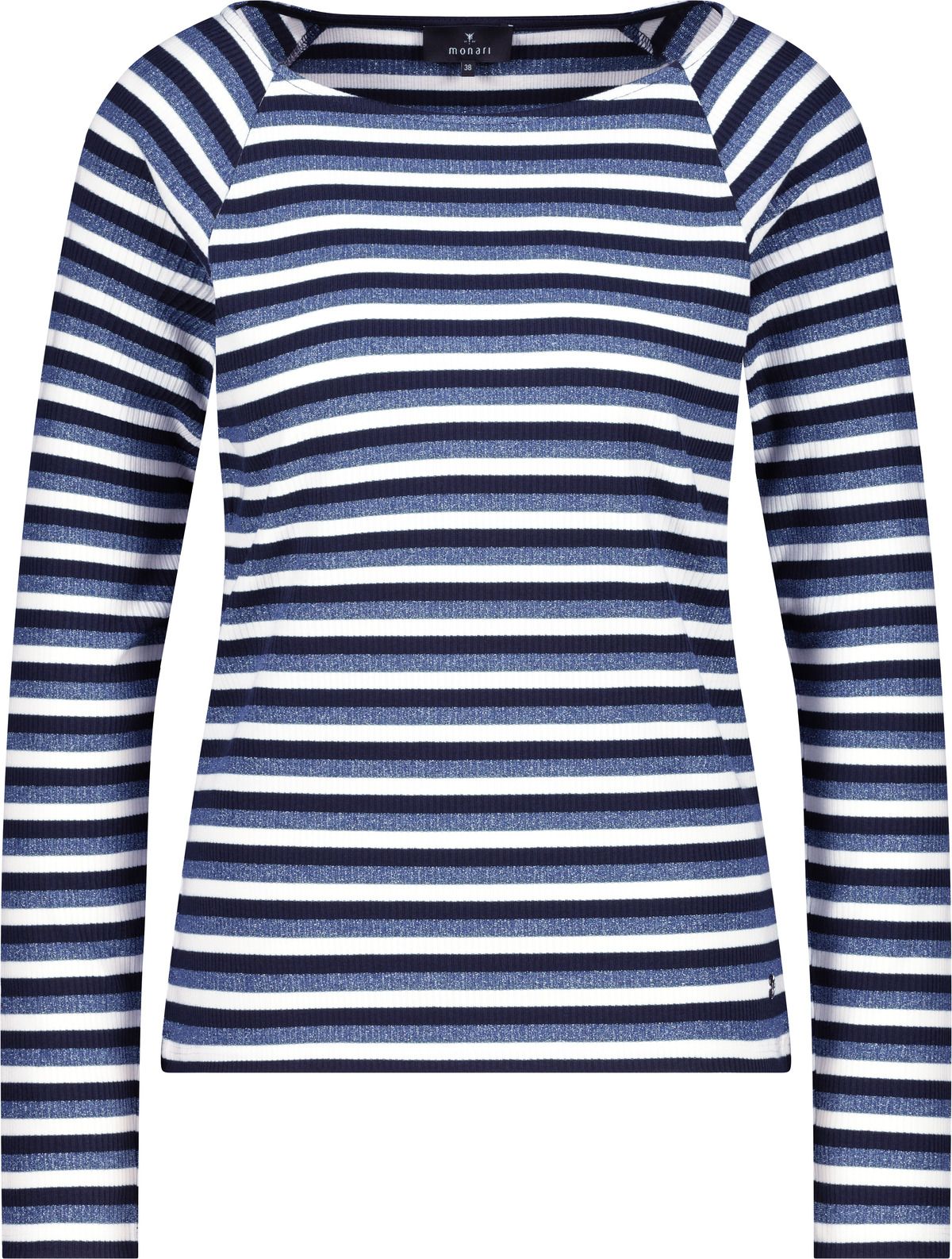 Monari Damen Ringel Shirt blau