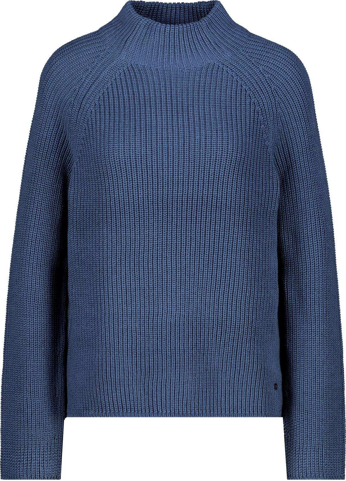 Monari – Monari Damen Basic-Stehkragen-Pullover in Blau