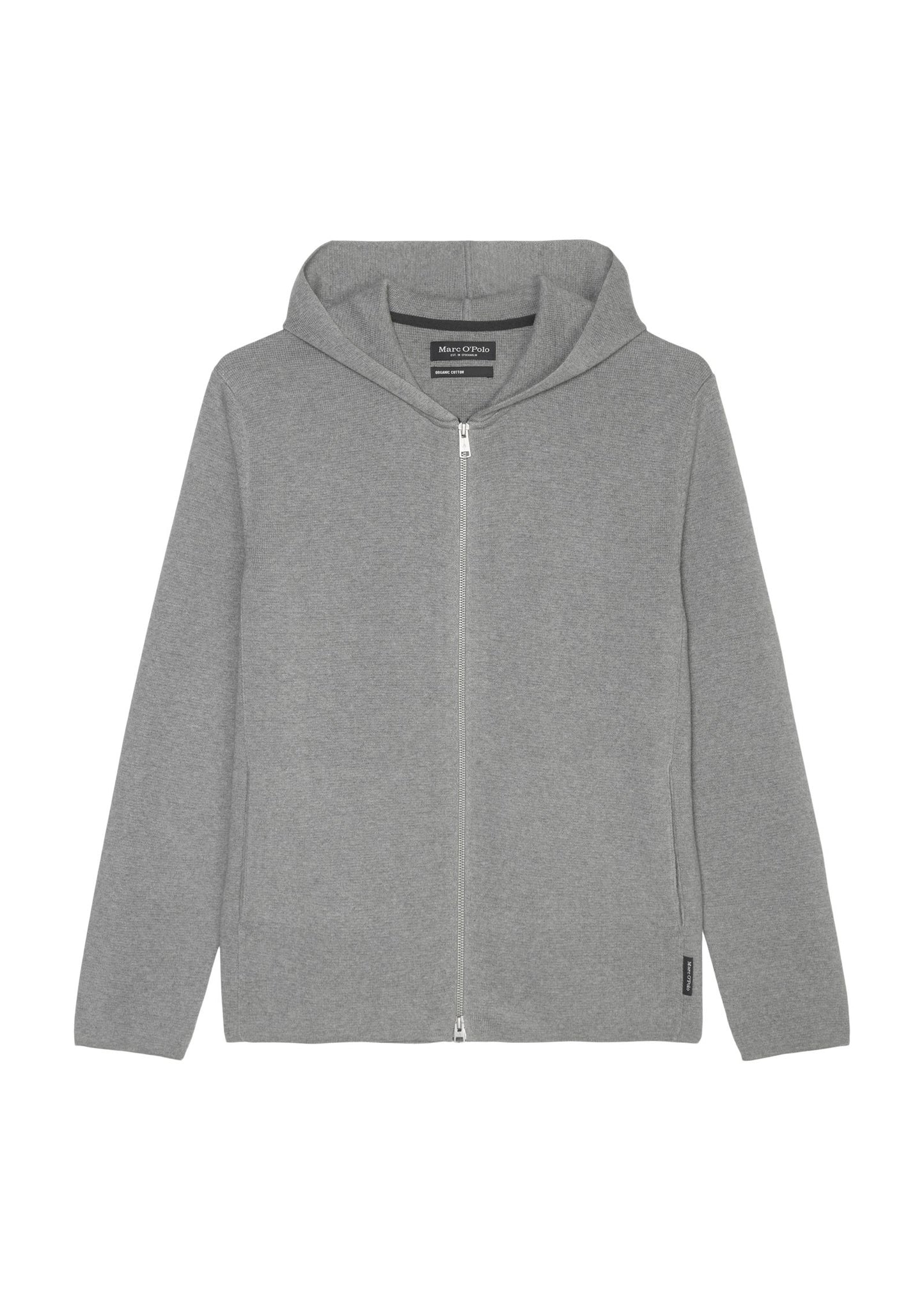 Marc O'Polo Herren DfC Kapuzen-Strickjacke grau