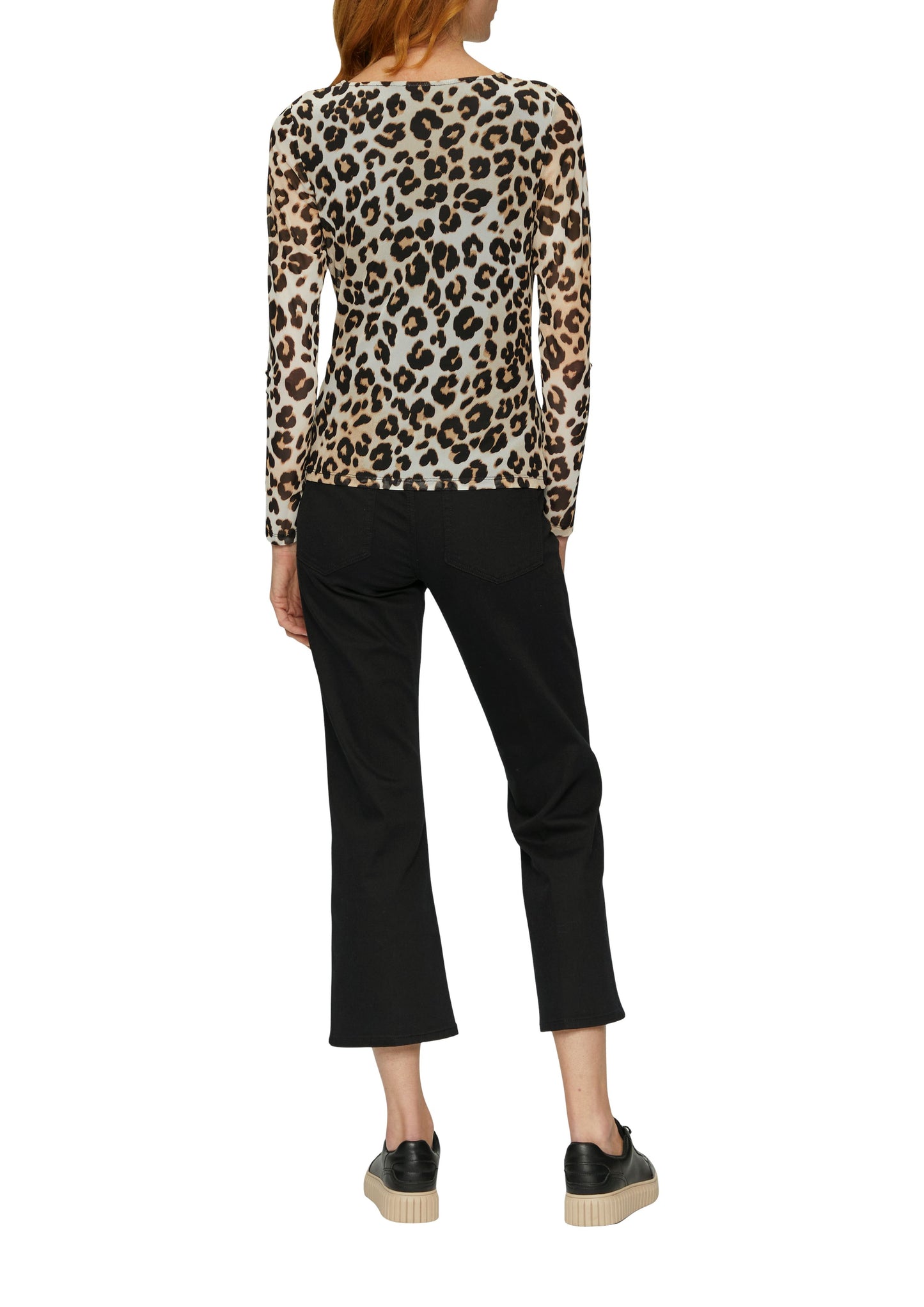 s.Oliver Damen Langarmshirt weiß