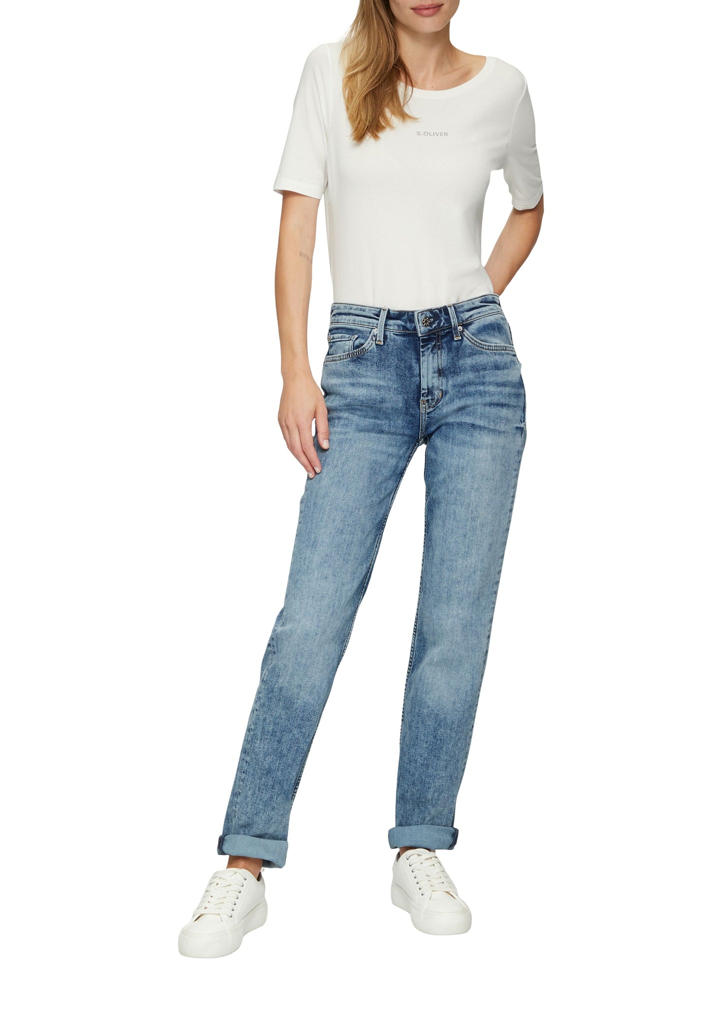 s.Oliver Damen Jeans blau
