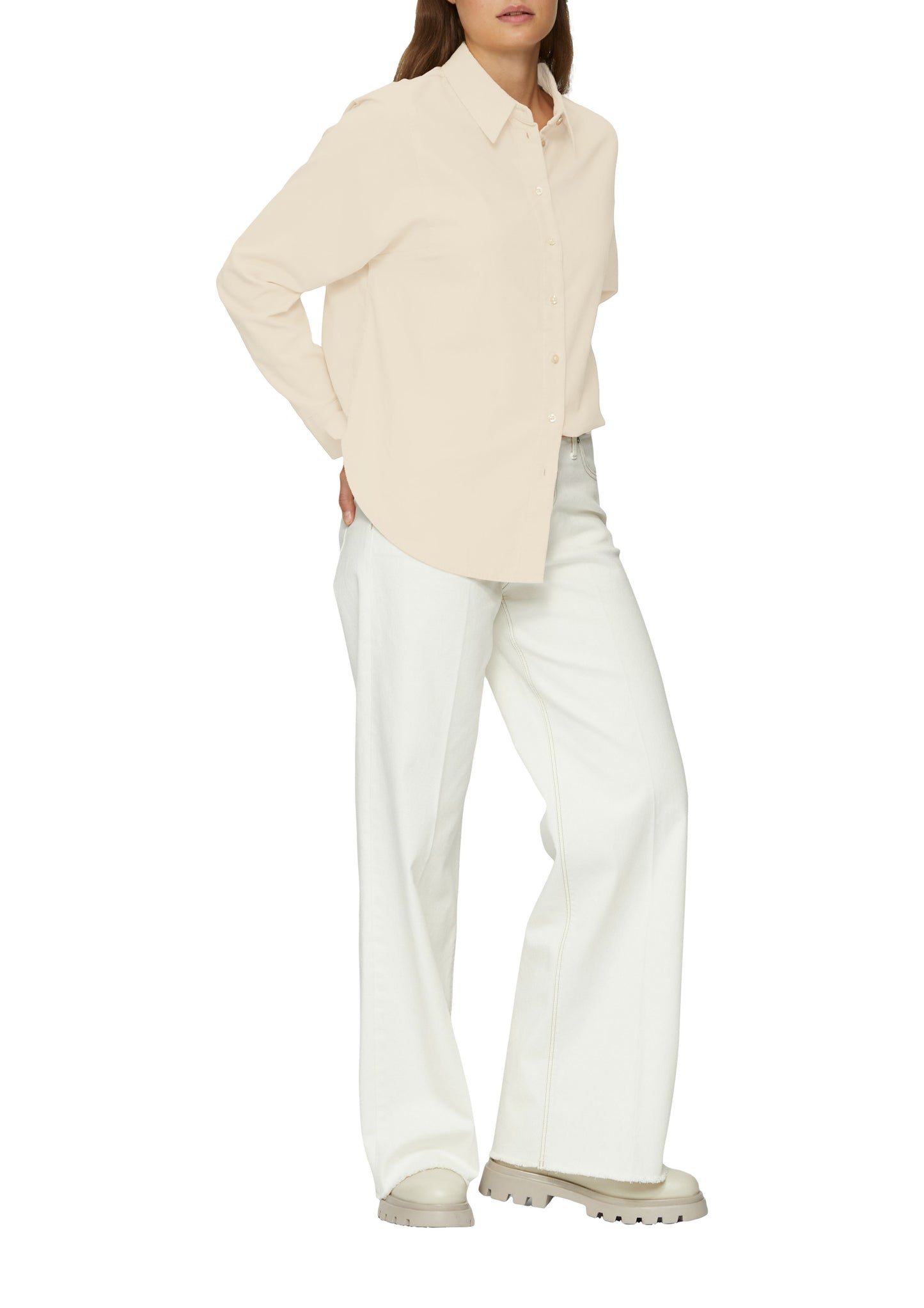 s. Oliver Damen Cordhemd beige