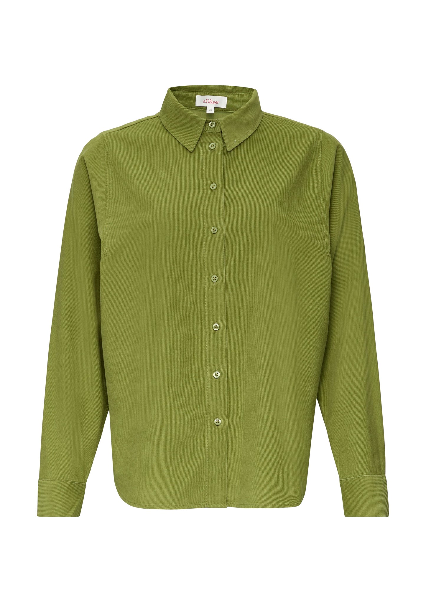 s. Oliver Damen Cordbluse grün