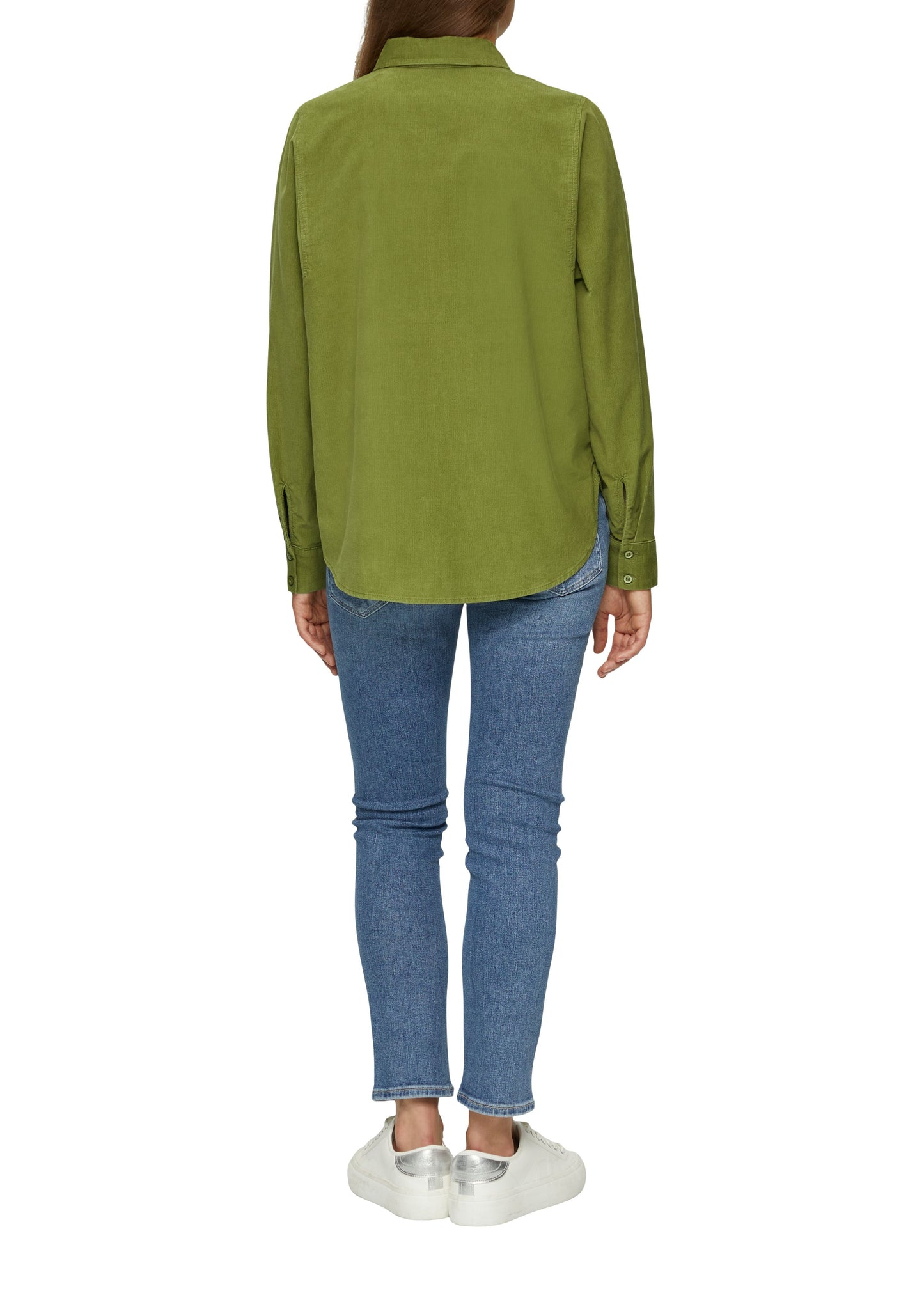 s. Oliver Damen Cordbluse grün