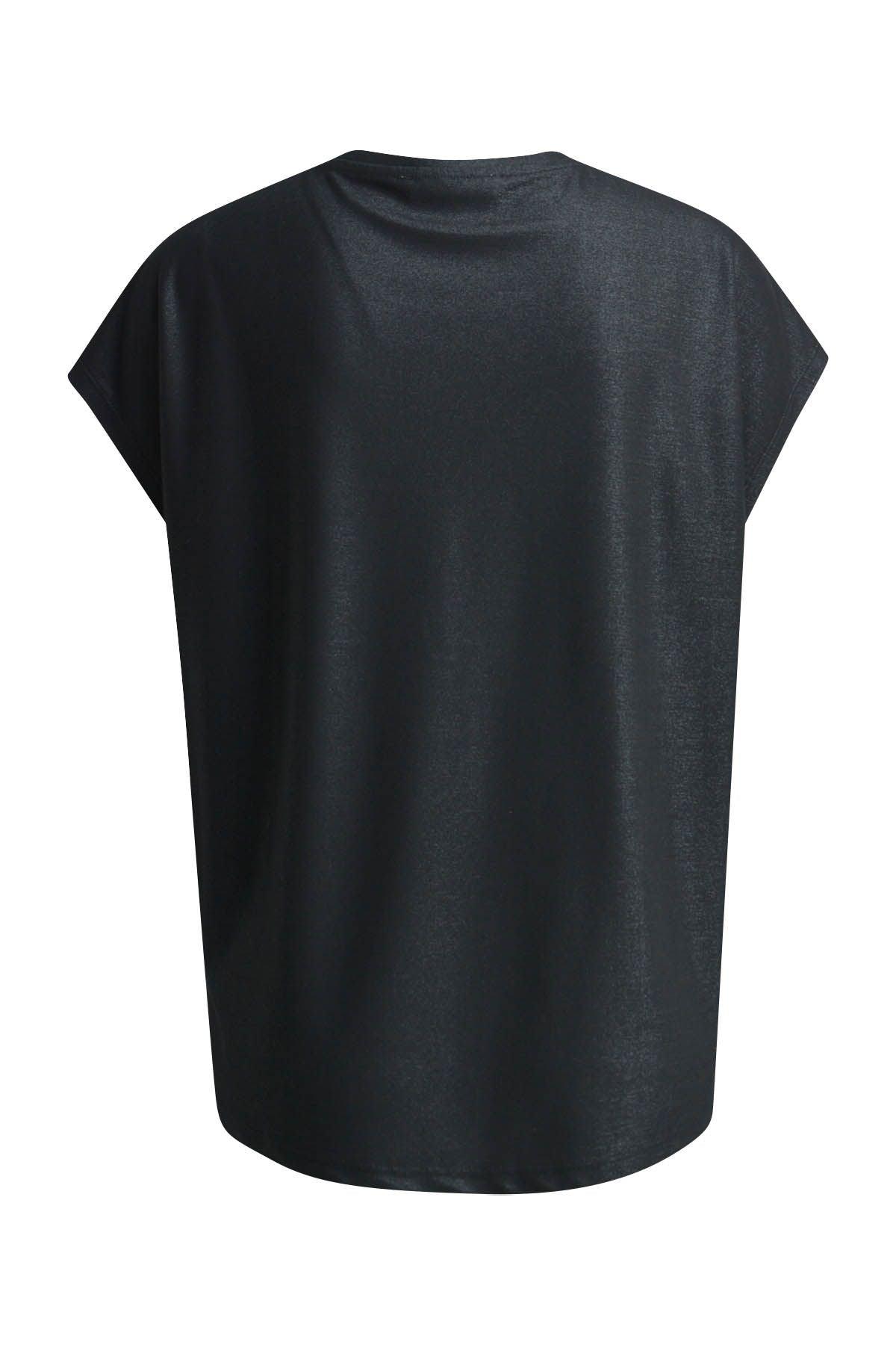 Smith&Soul Damen Shiny T-Shirt schwarz