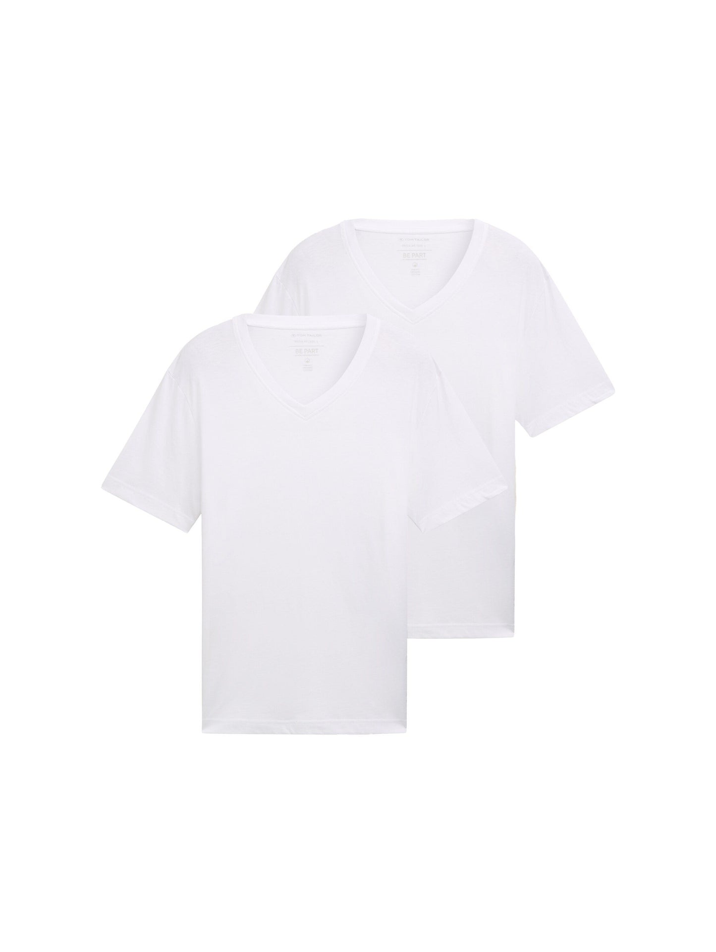 Tom Tailor Herren T-Shirt 2er Pack weiß