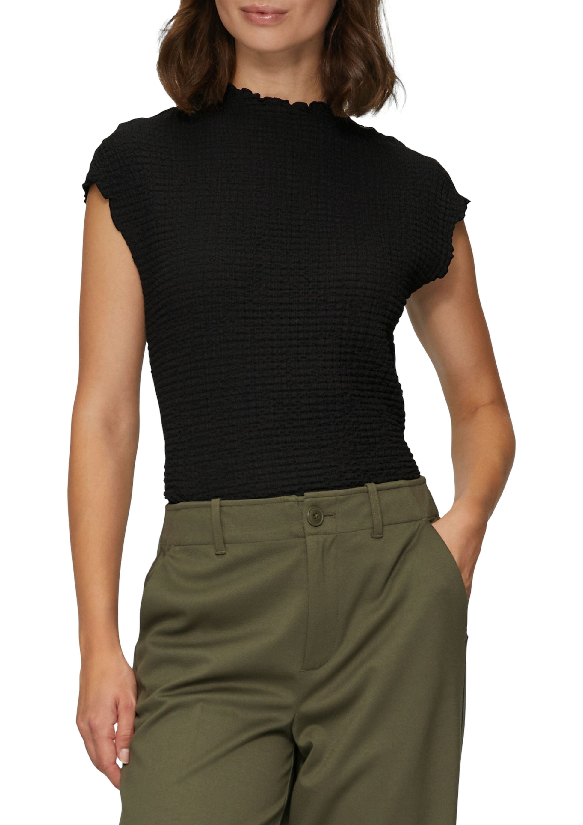s.Oliver Damen T-Shirt schwarz