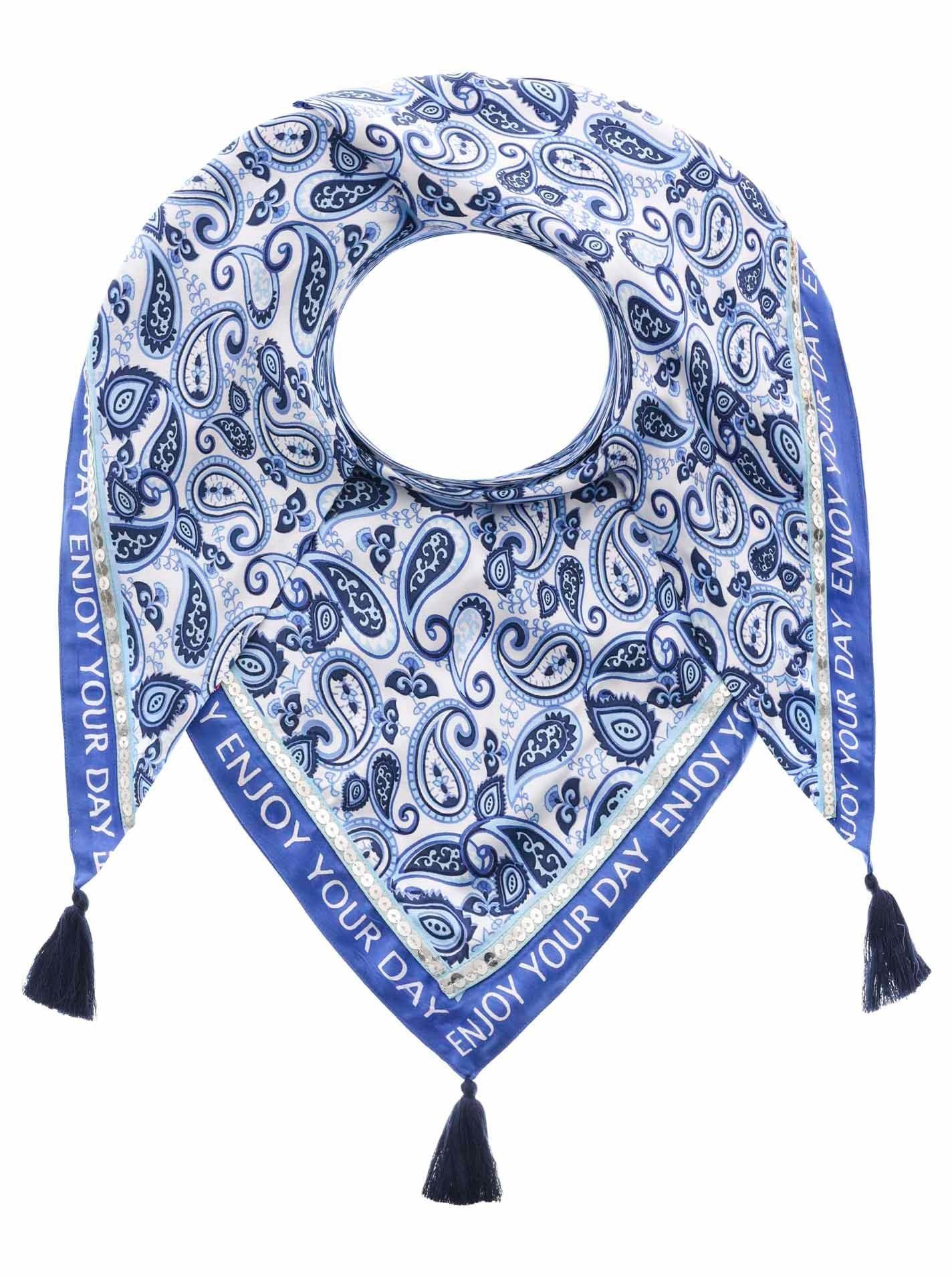Zwillingsherz Damen Tuch blau
