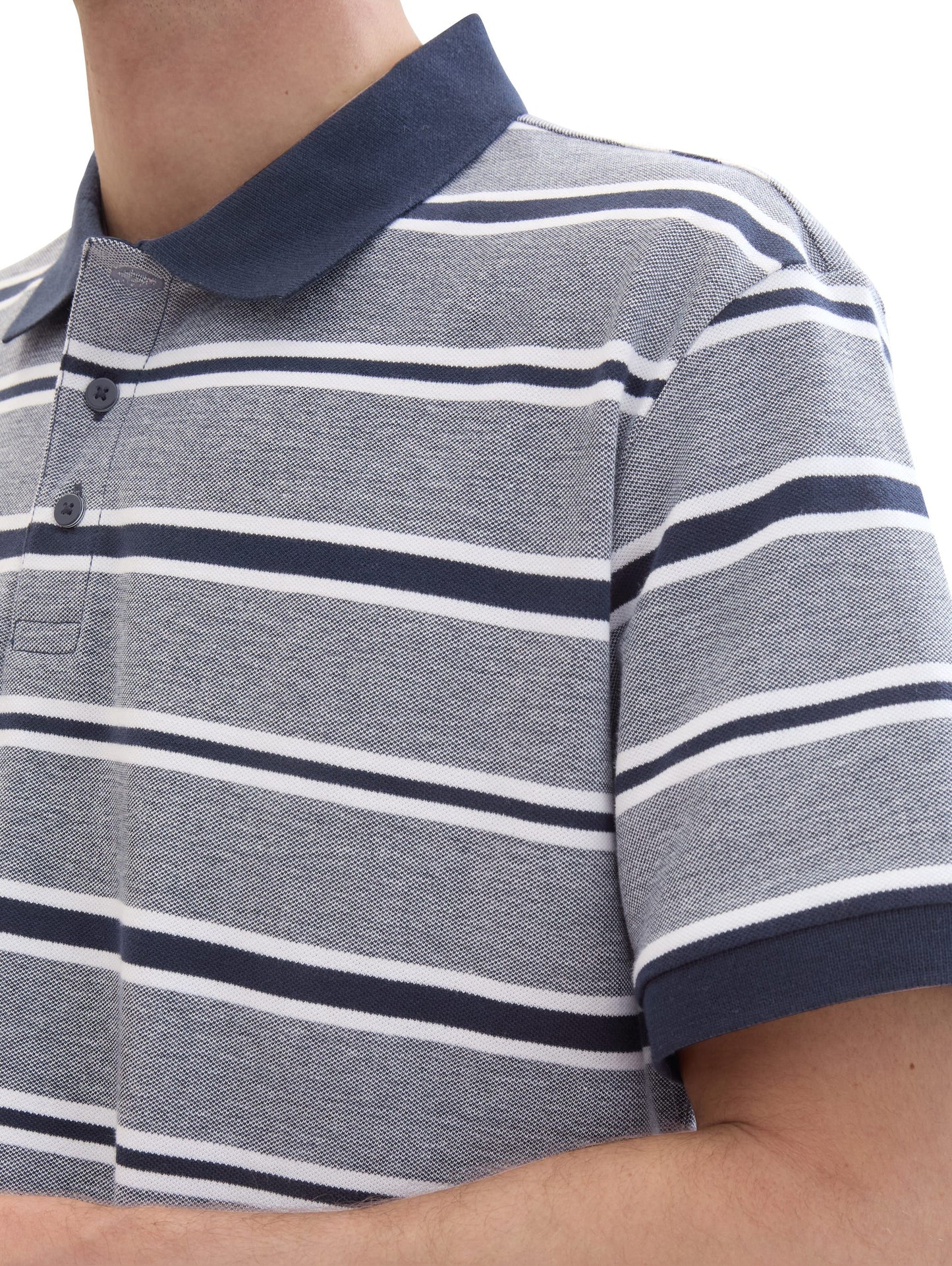 Tom Tailor – Tom Tailor Herren Poloshirt mit Streifenmuster