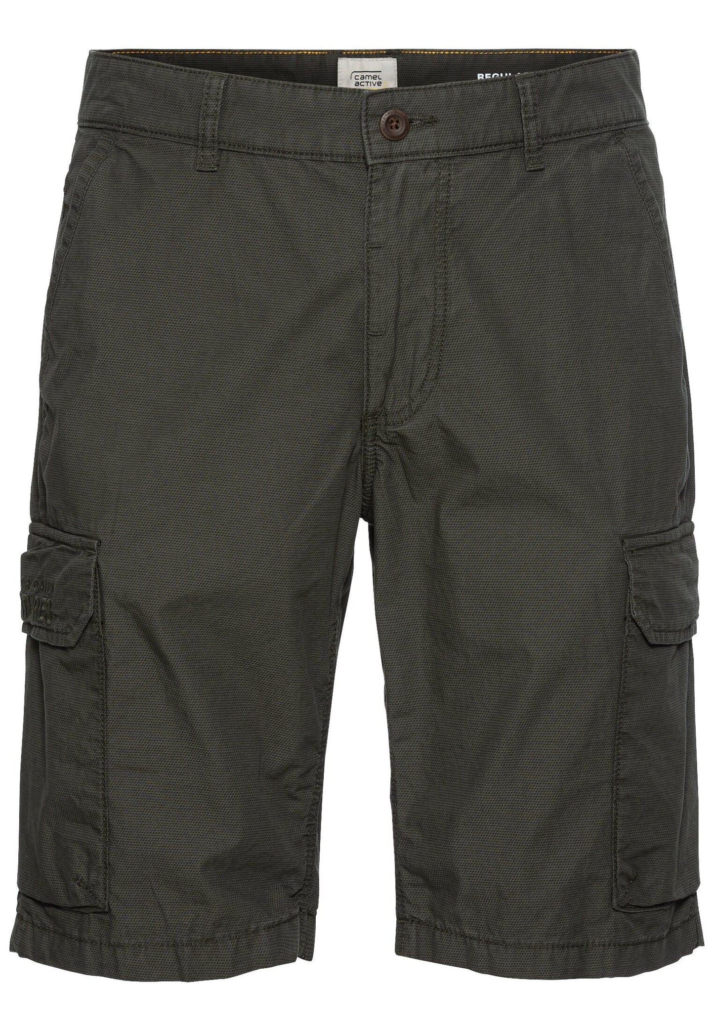 Camel Active Herren Regular Fit Cargo Shorts mit Minimal Print grün