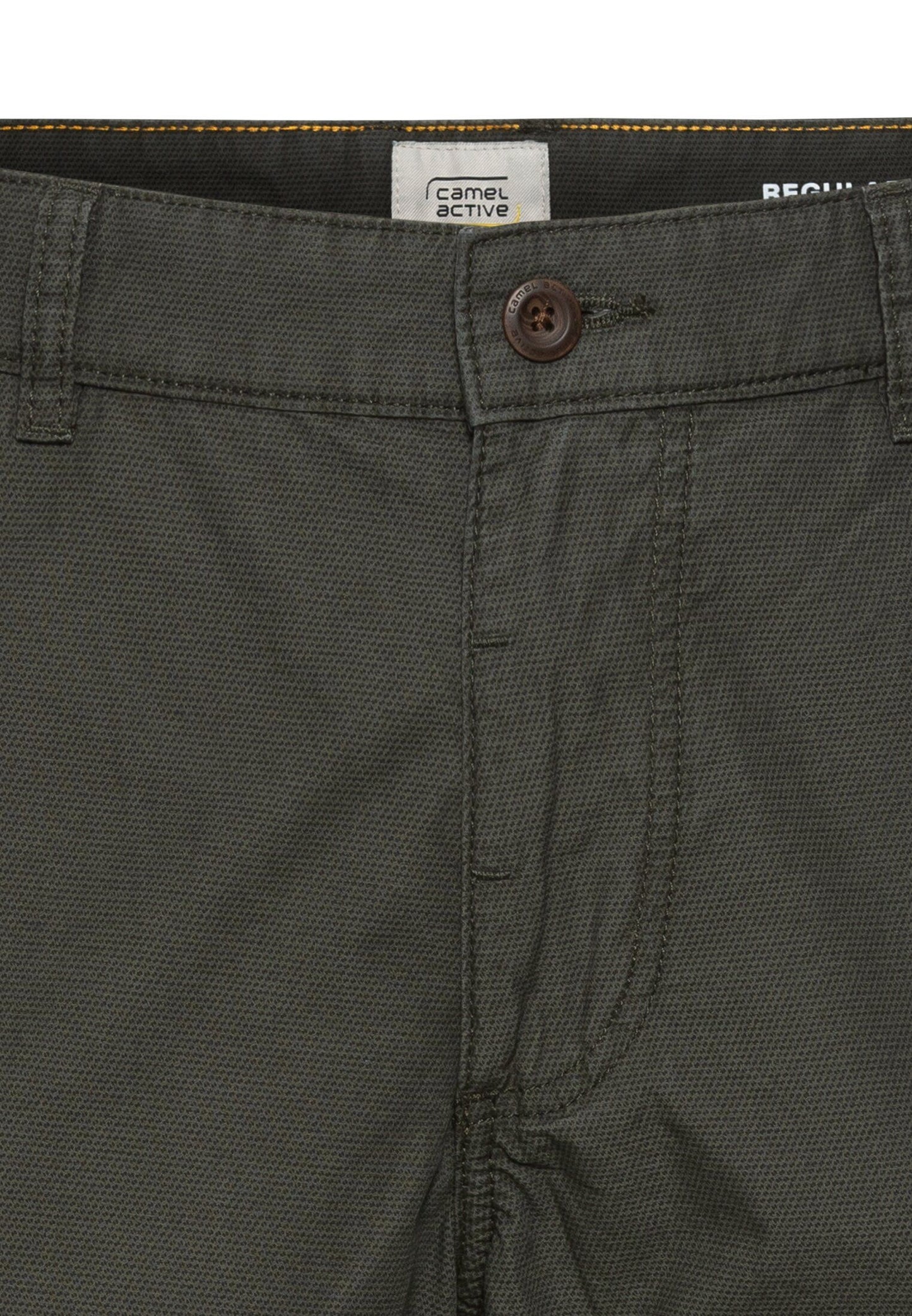 Camel Active Herren Regular Fit Cargo Shorts mit Minimal Print grün