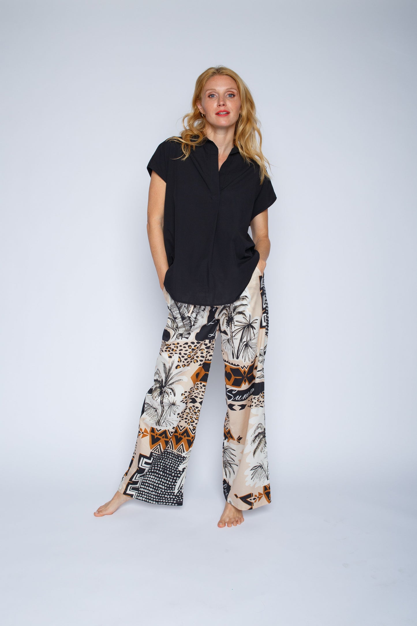 Emily Van den Bergh Damen Bluse schwarz