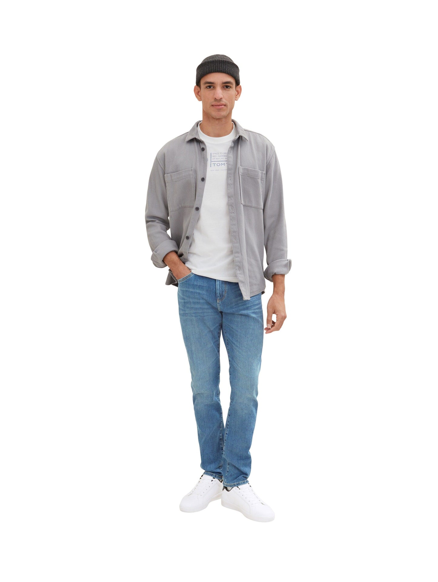 Tom Tailor Jerren T-Shirt mit Print weiß