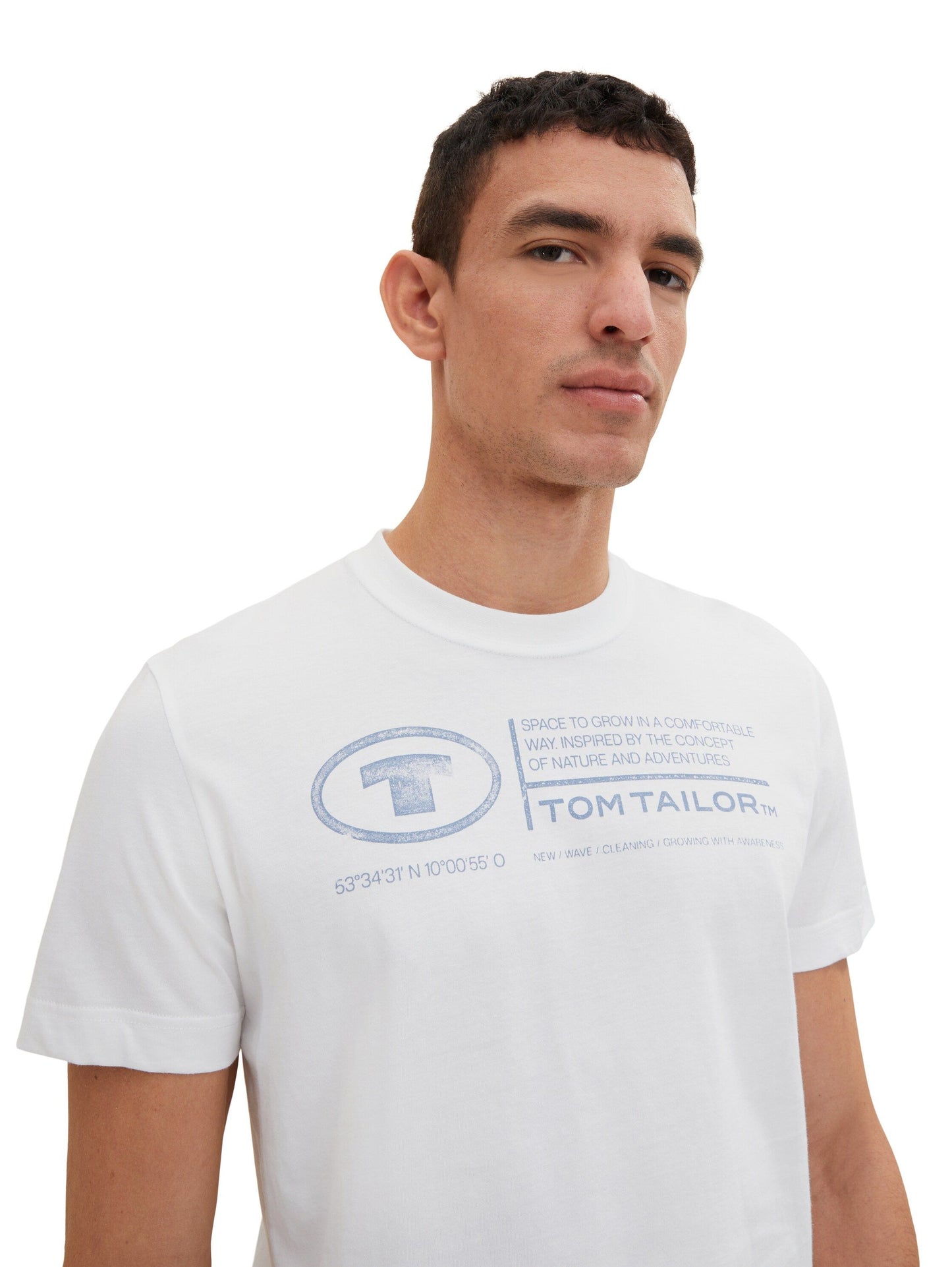 Tom Tailor Jerren T-Shirt mit Print weiß