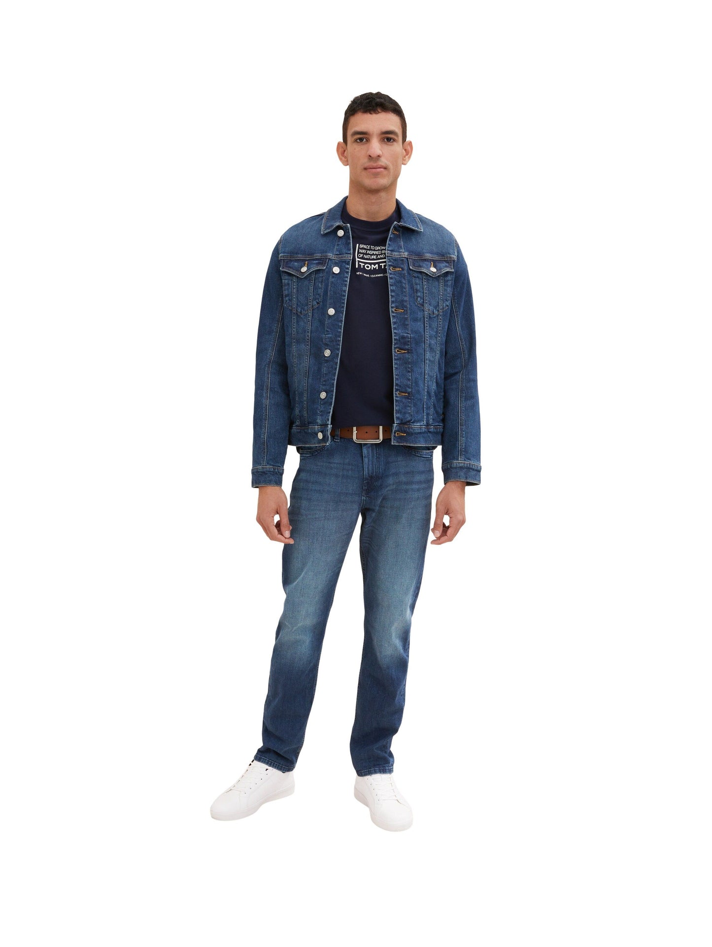 Tom Tailor Herren T-Shirt mit Print blau