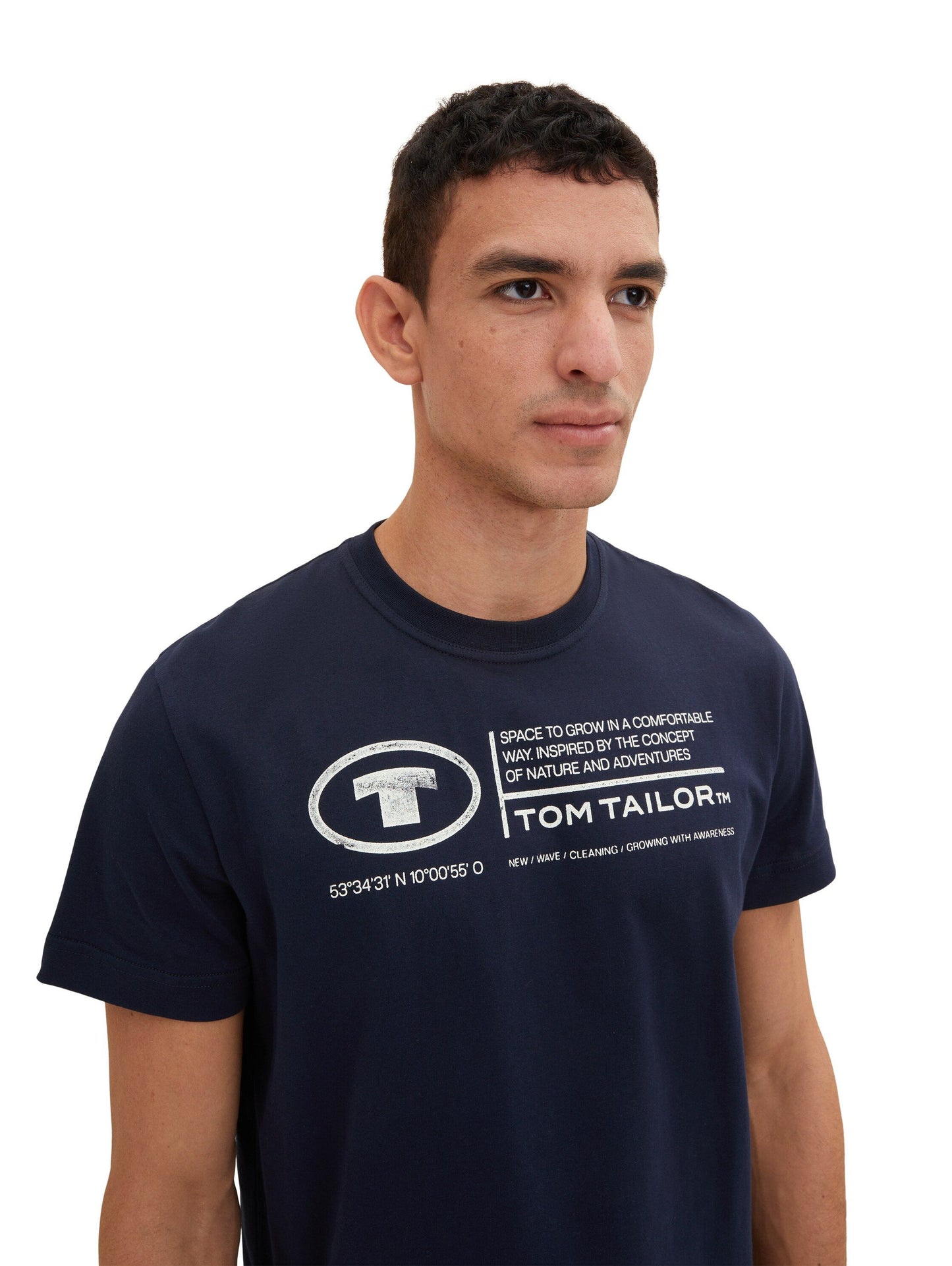 Tom Tailor Herren T-Shirt mit Print blau