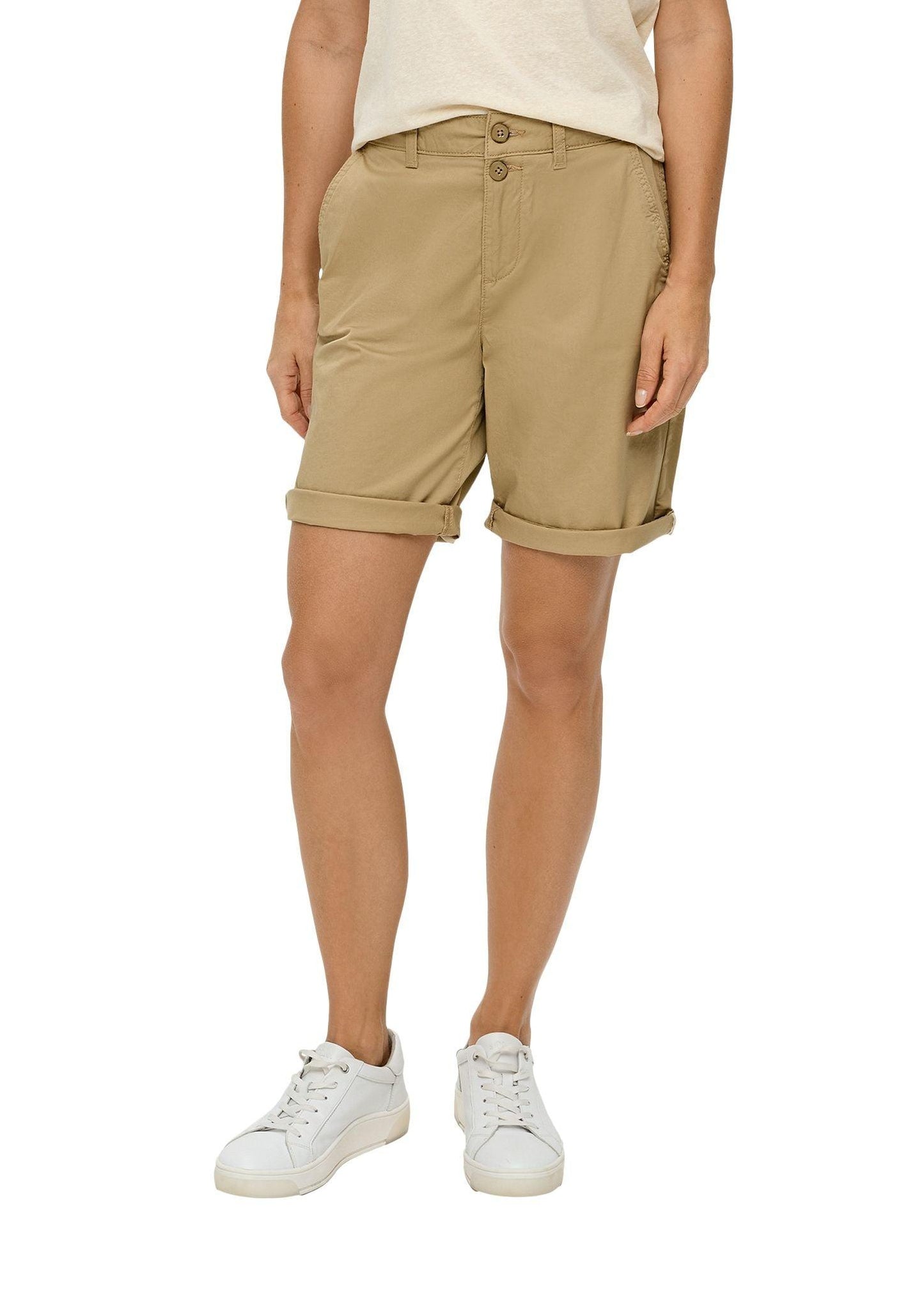 s. Oliver Damen regular Shorts beige