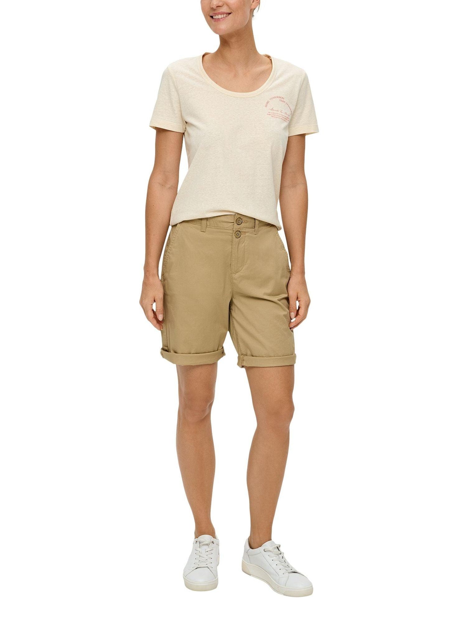 s. Oliver Damen regular Shorts beige