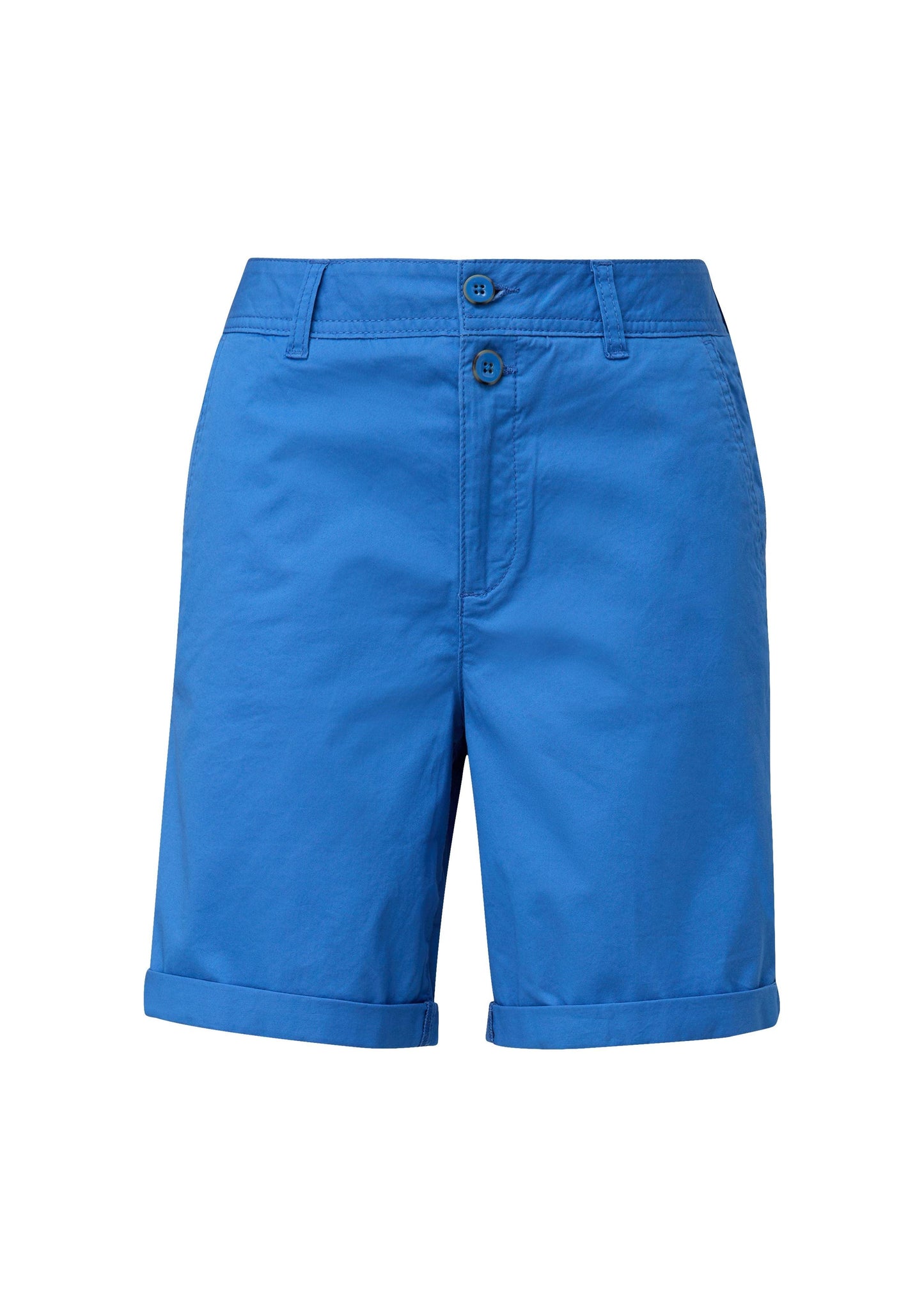 s. Oliver Damen Regular Shorts aus Baumwollstretch blau