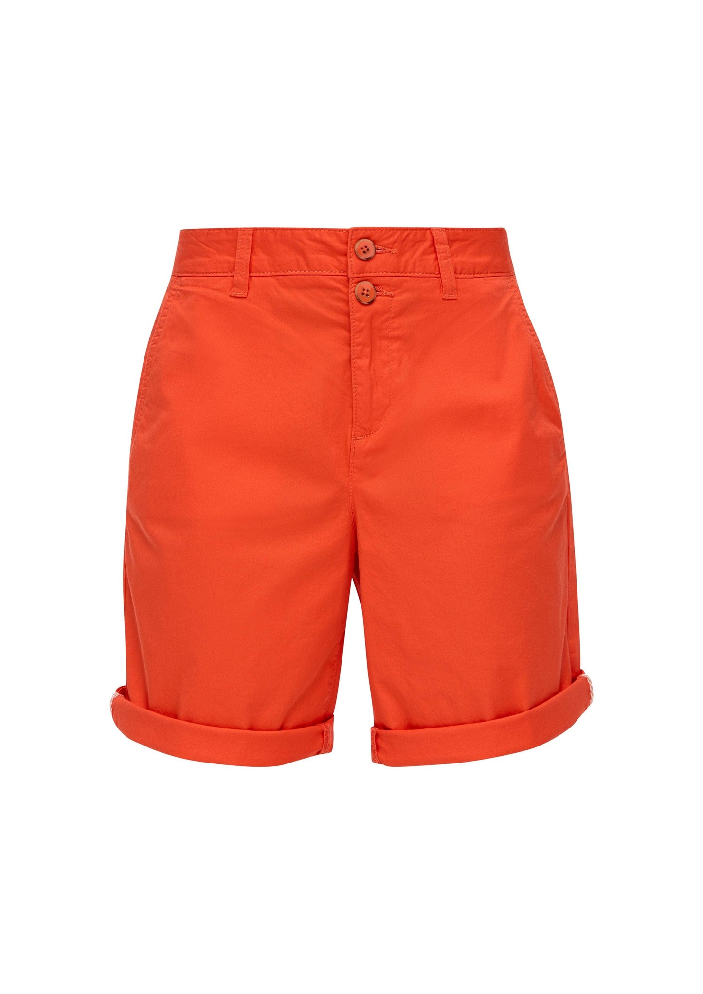 s. Oliver Damen Regular Shorts aus Baumwollstretch orange