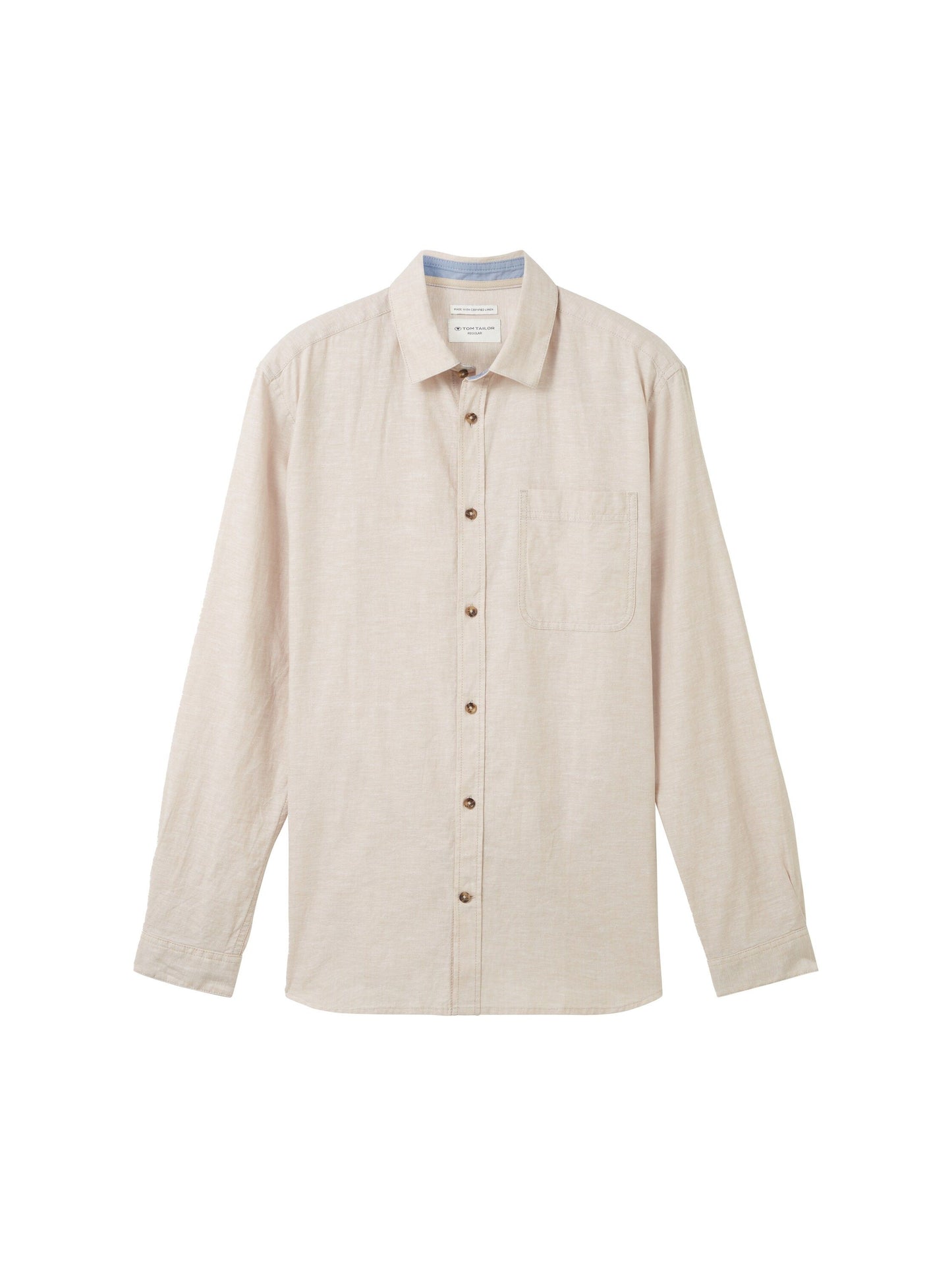 Tom Tailor Herren Leinenhemd braun
