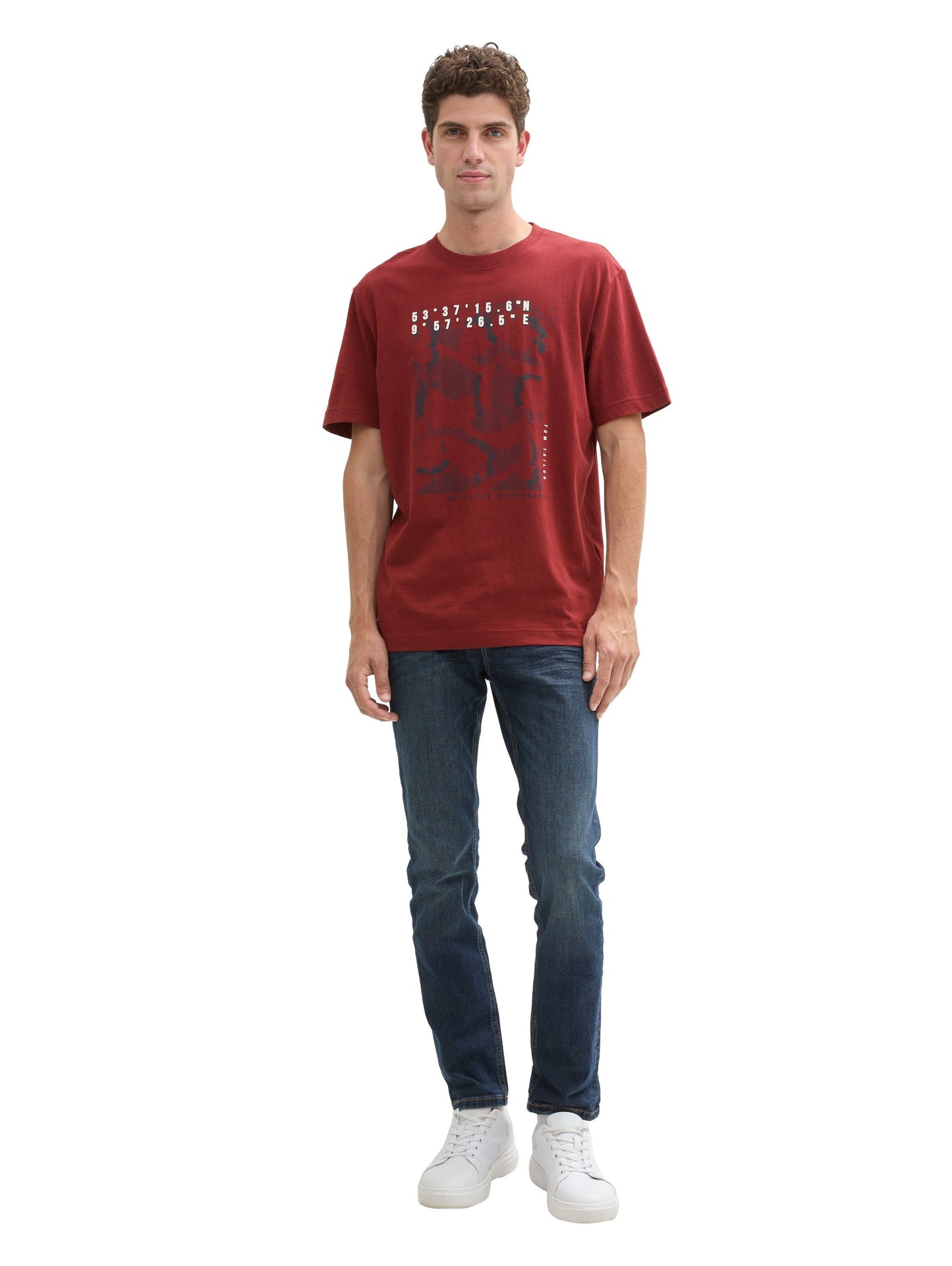 Tom Tailor Herren T-Shirt mit Print rot