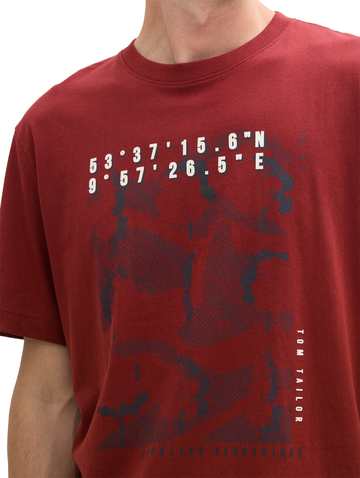 Tom Tailor Herren T-Shirt mit Print rot