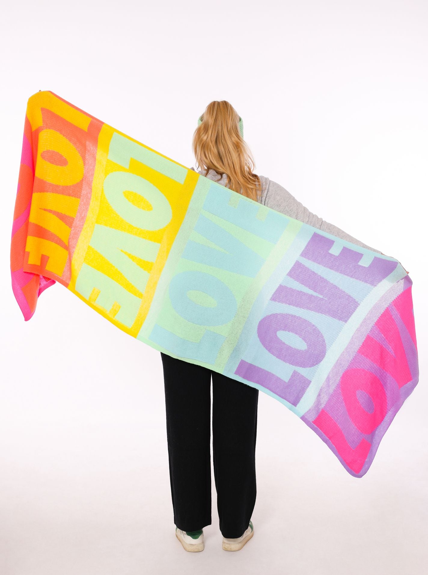 Zwillingsherz Damen Schal LOVE bunt