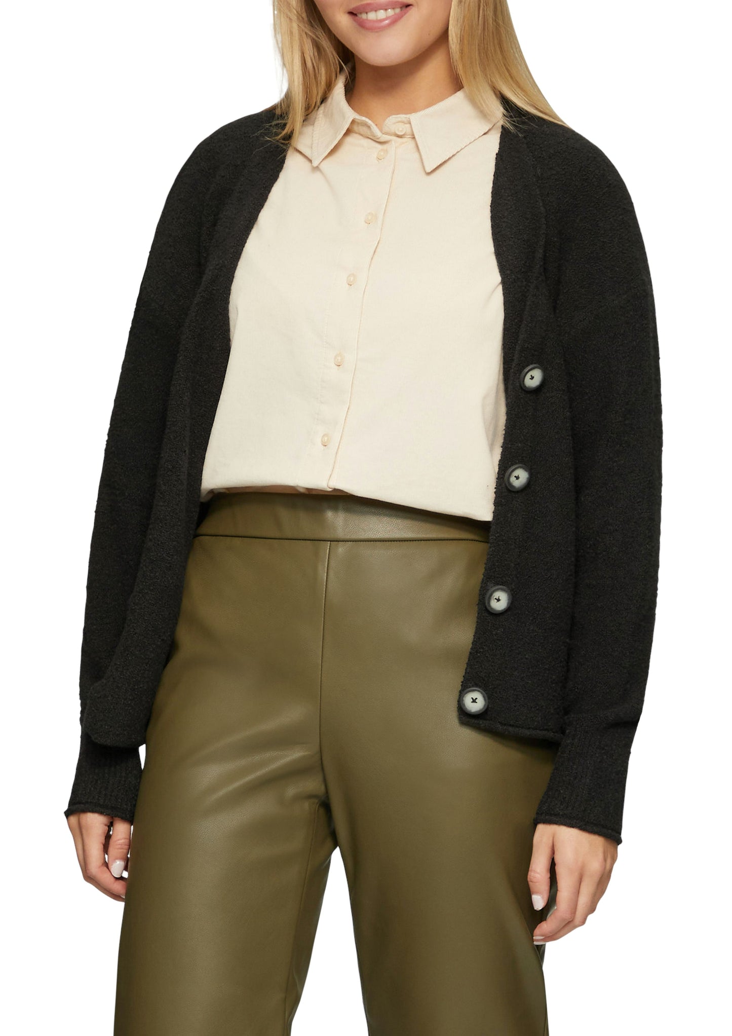 s. Oliver Damen Strickjacke schwarz