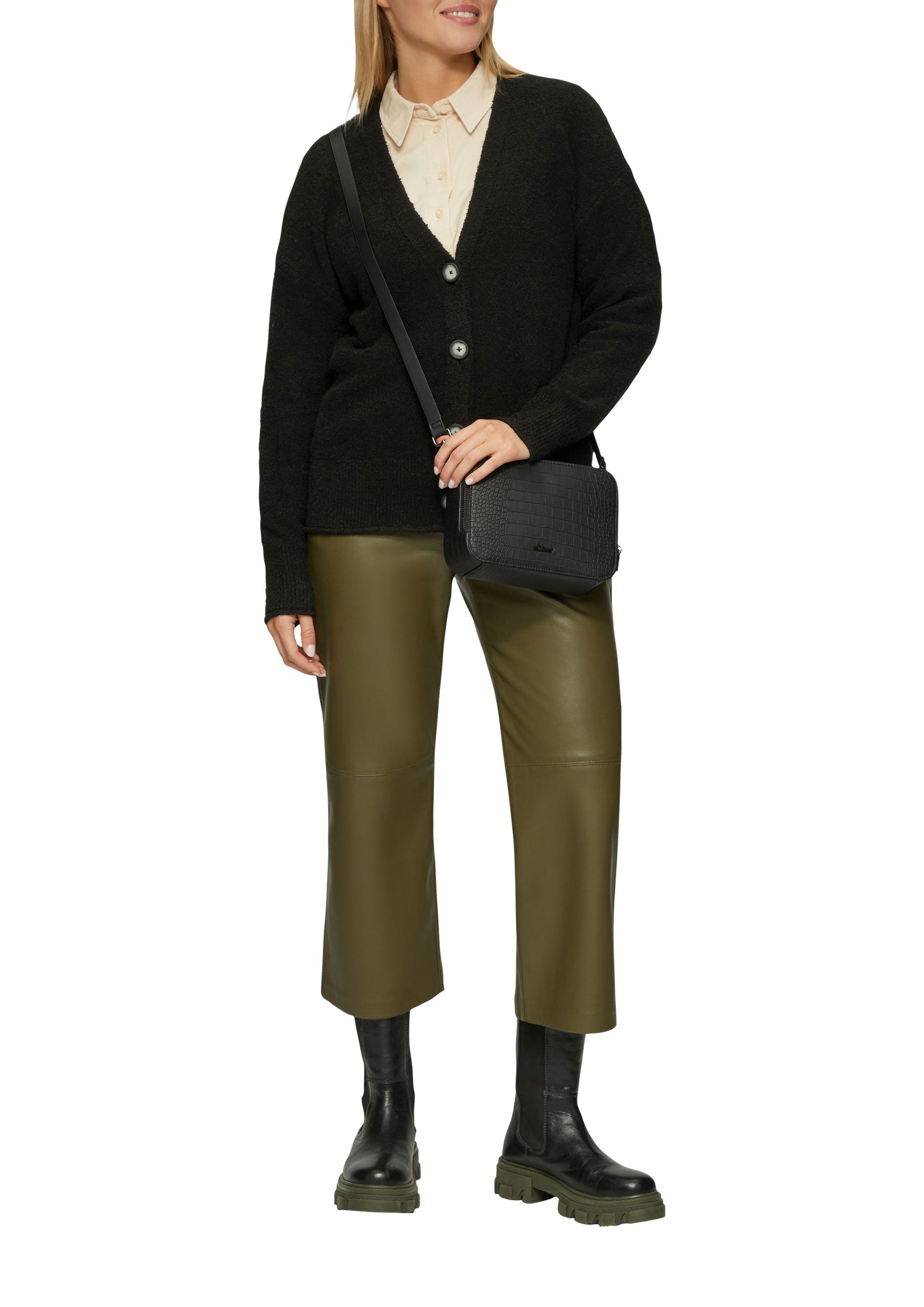 s. Oliver Damen Strickjacke schwarz