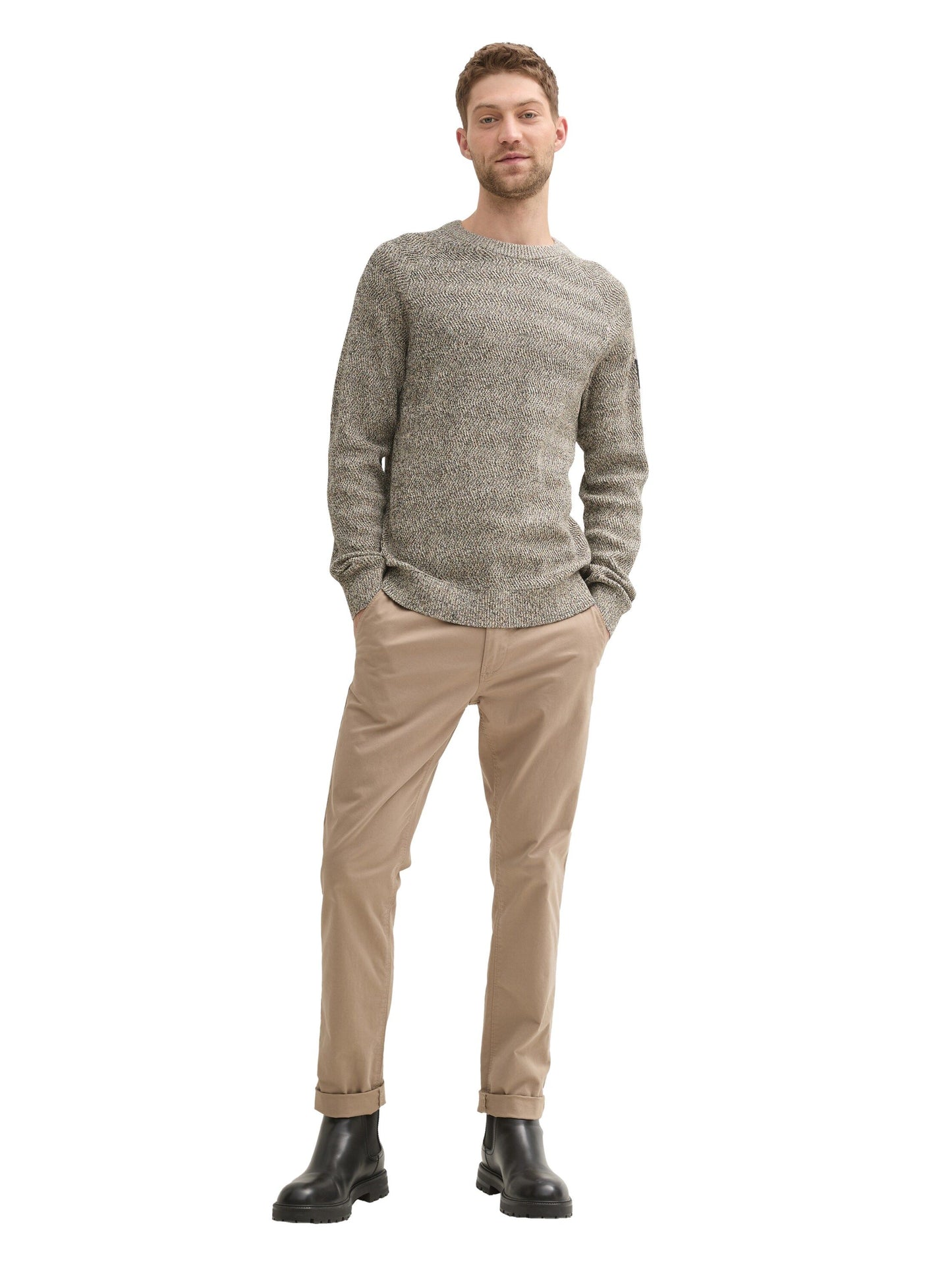 Tom Tailor Herren Strickpullover beige