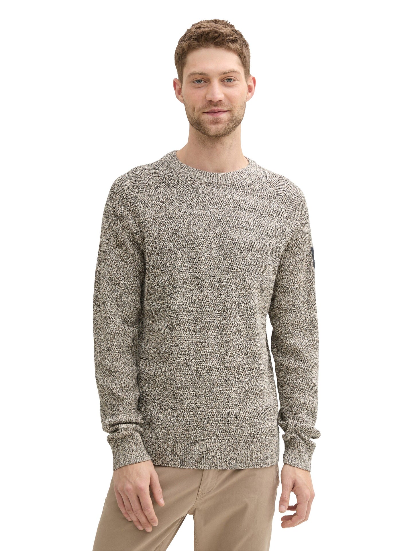 Tom Tailor Herren Strickpullover beige