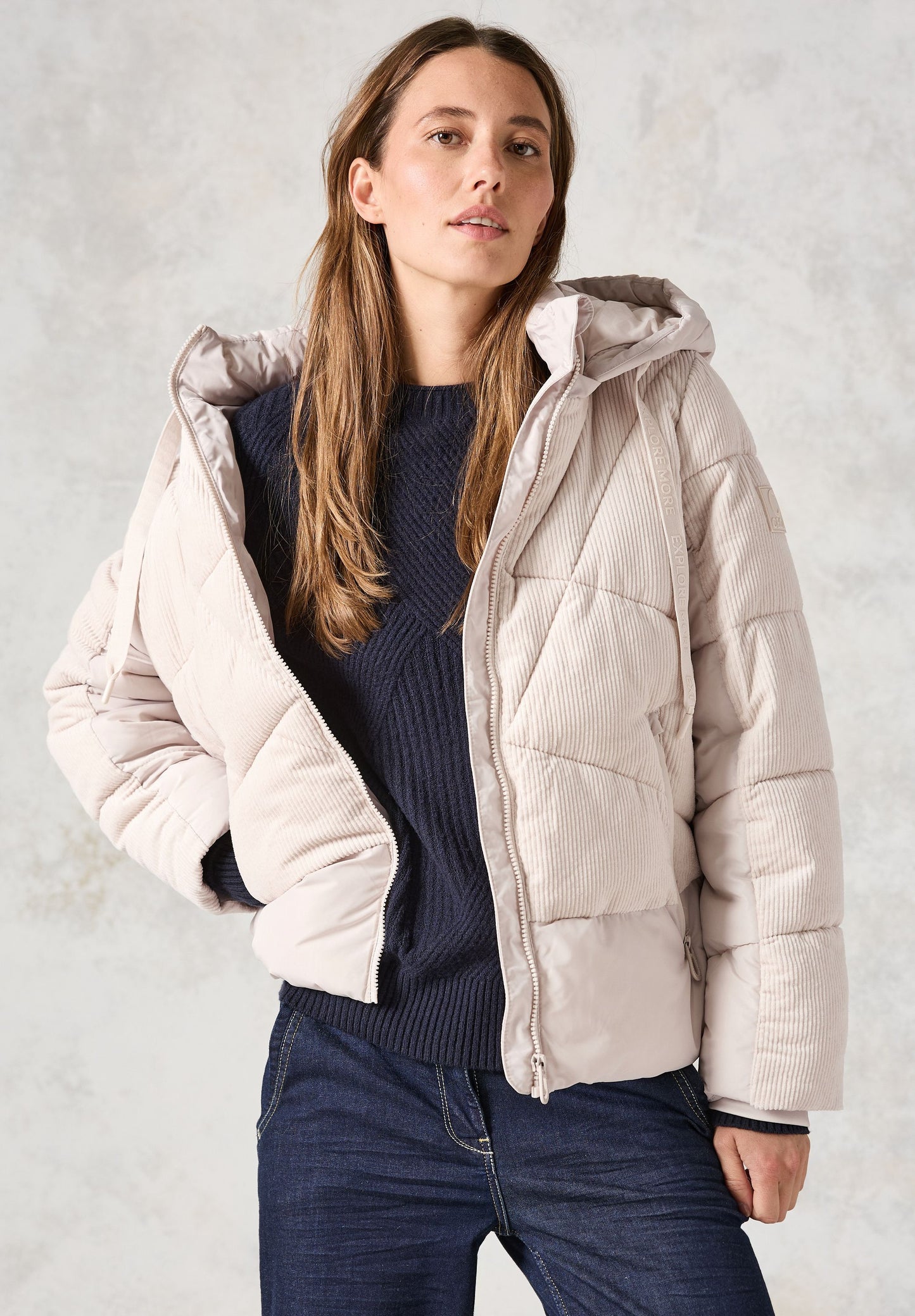 Cecil – Cecil Damen Cord-Mix Puffer Jacke