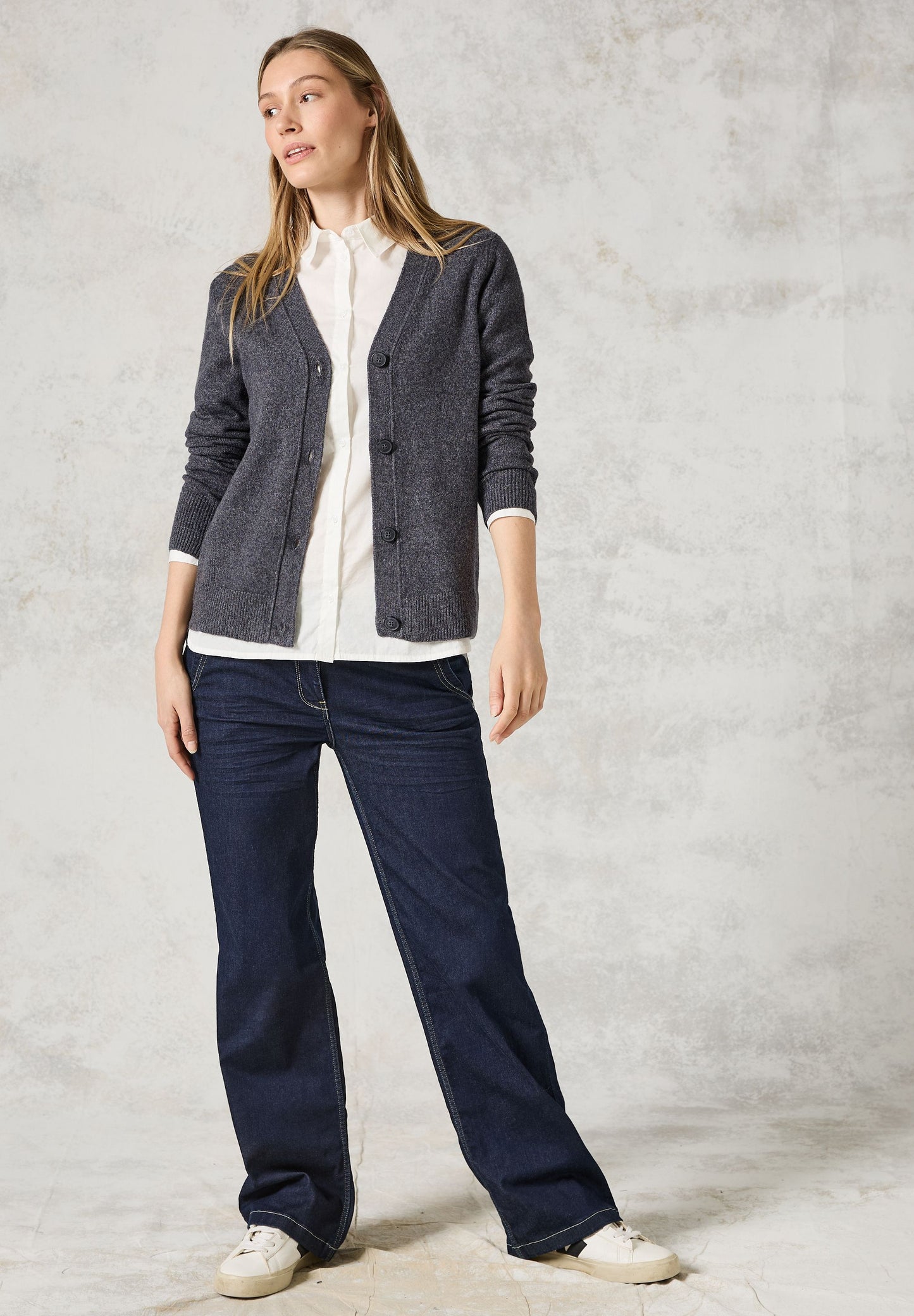 Cecil – Damen Strickjacke mit Knopfleiste
