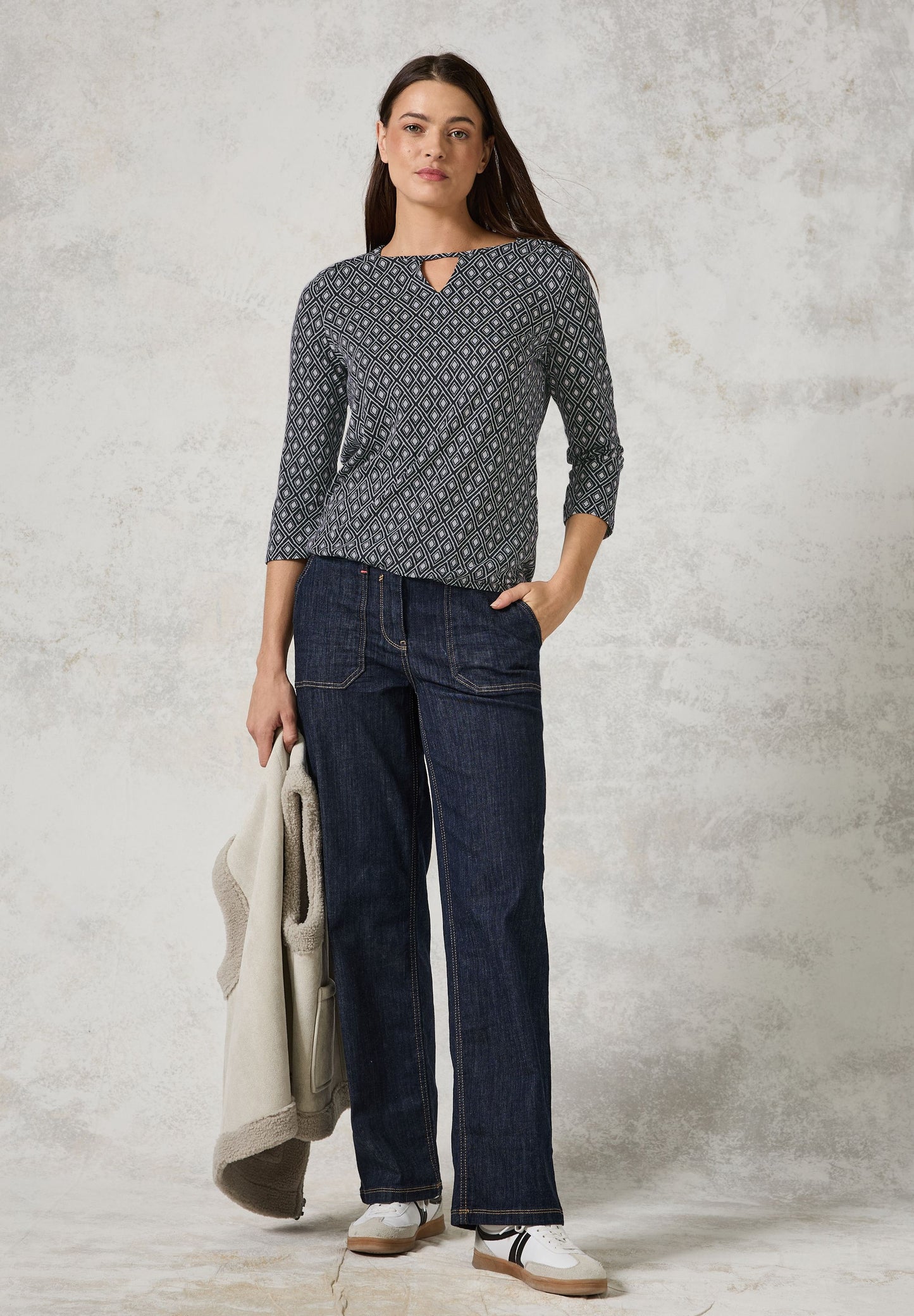 Cecil Damen Bluse grau