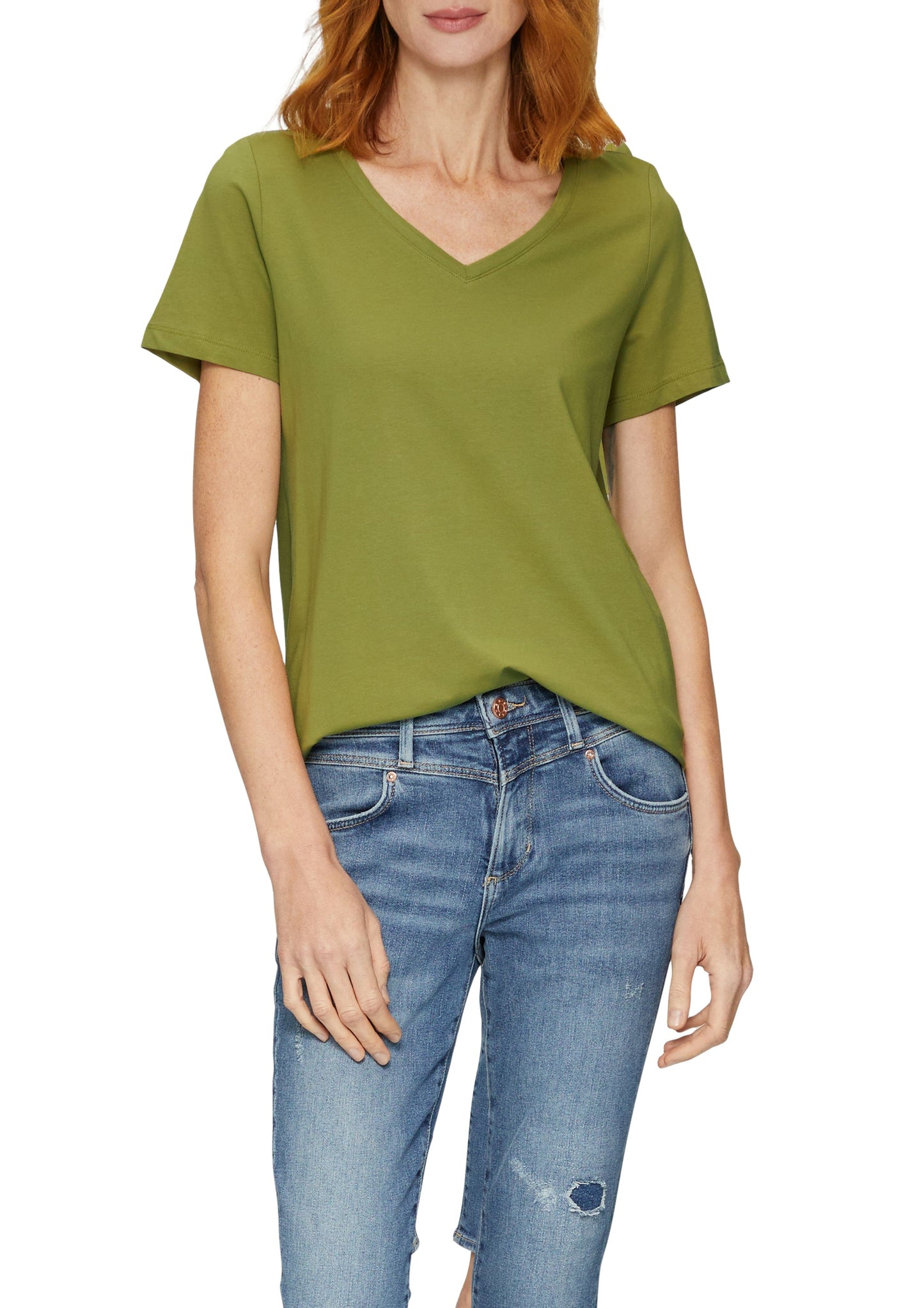 s. Oliver Damen T-Shirt grün