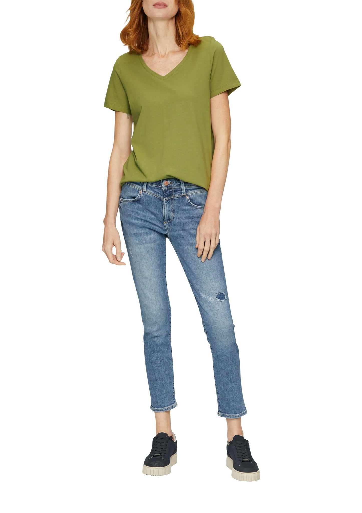 s. Oliver Damen T-Shirt grün