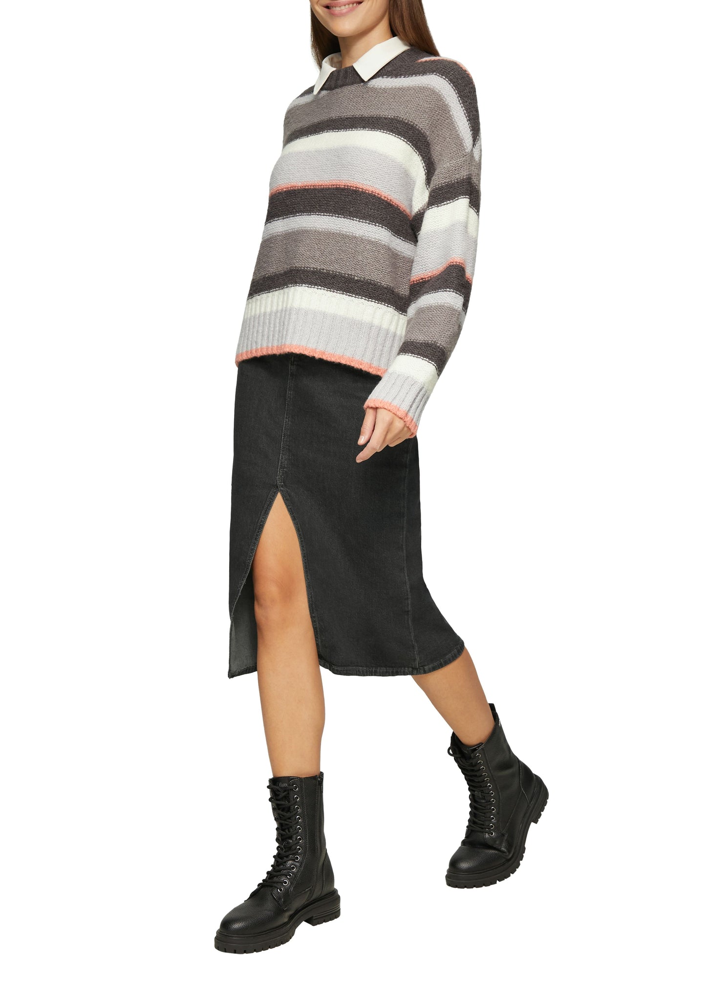 s. Oliver Damen Rock grau