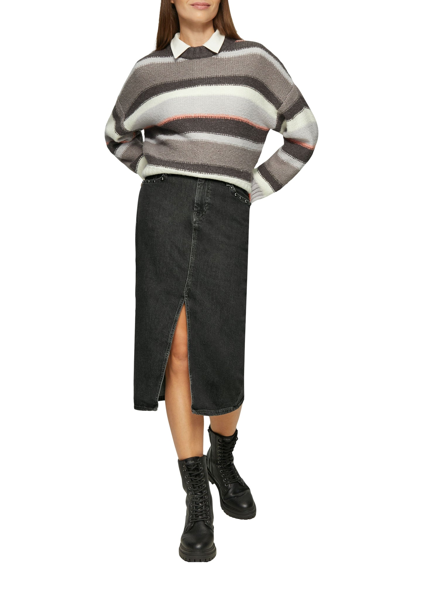 s. Oliver Damen Rock grau