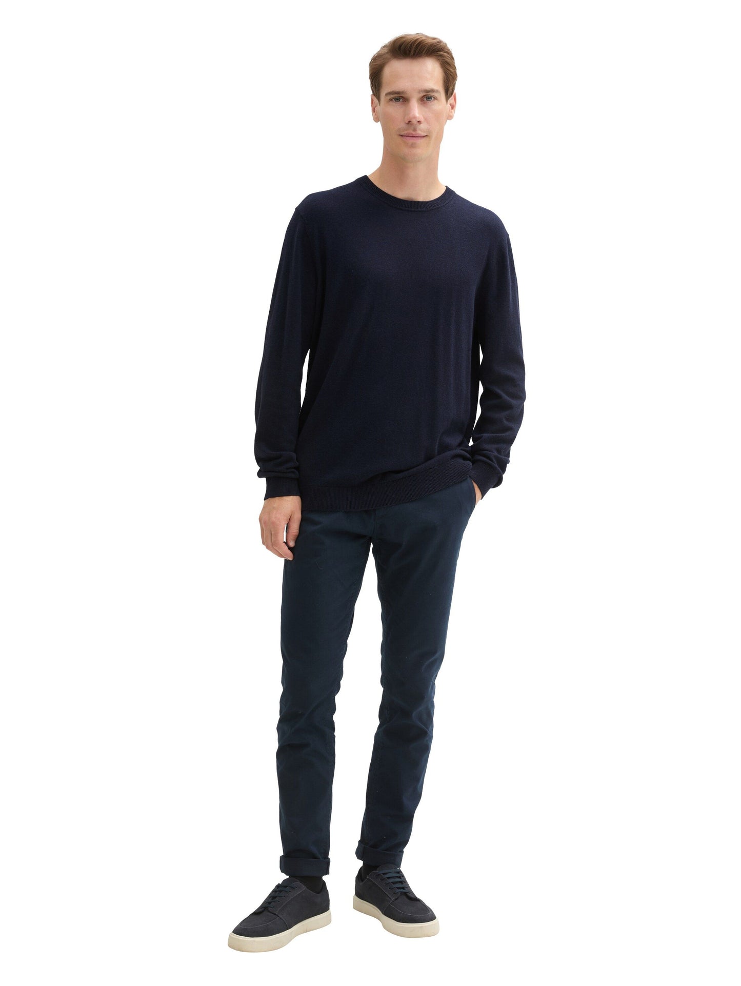 Tom Tailor Herren Strickpullover blau