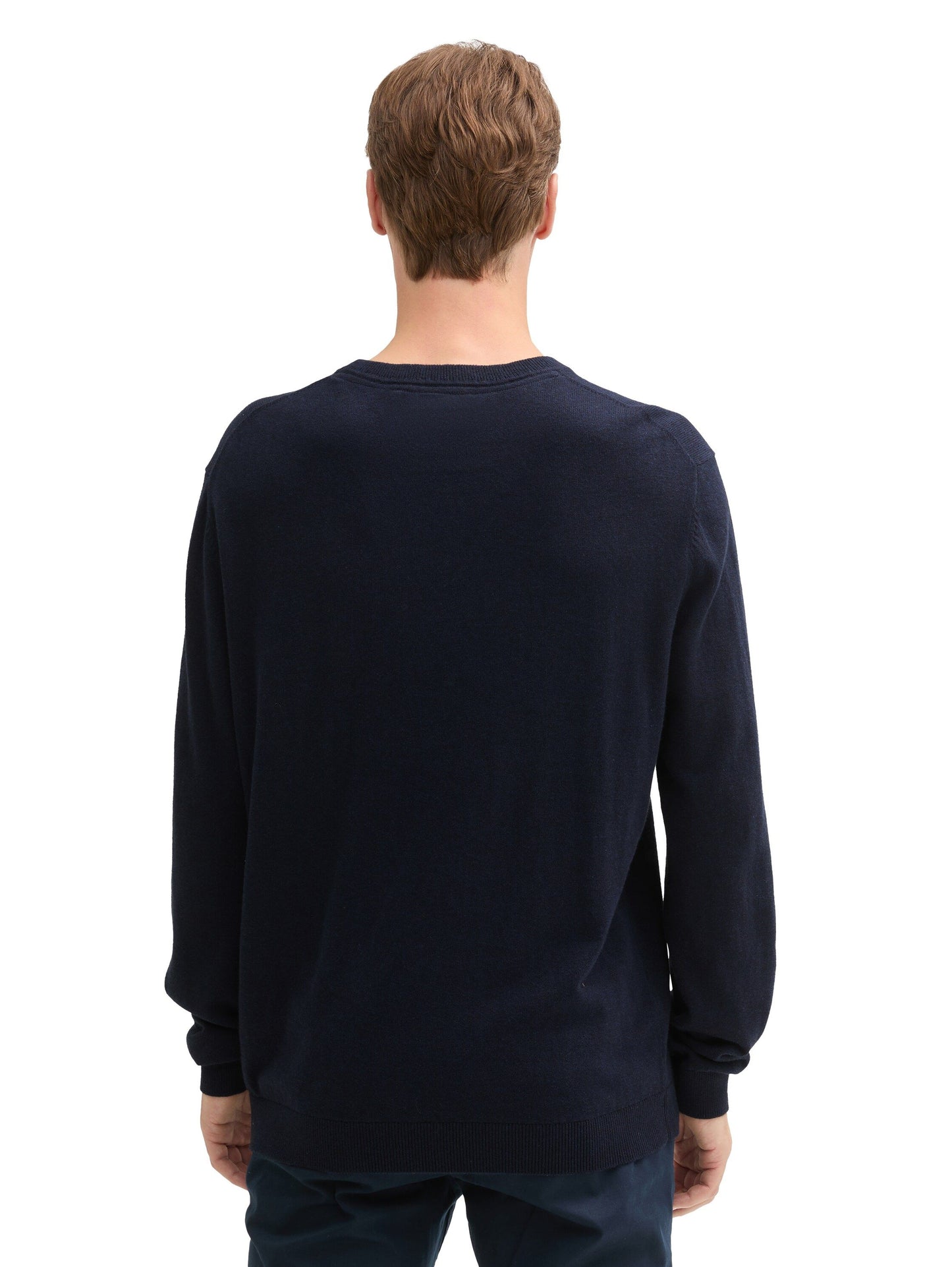 Tom Tailor Herren Strickpullover blau