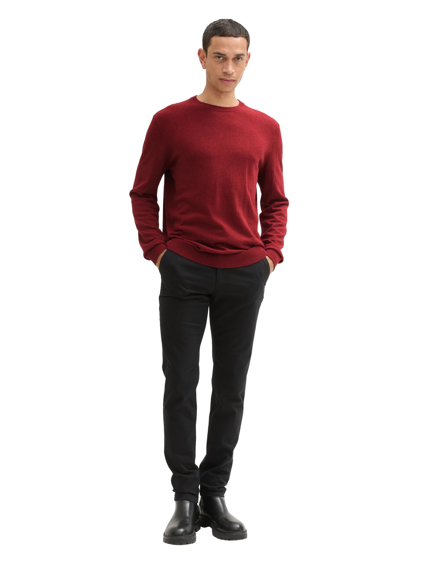Tom Tailor Herren Strickpullover rot