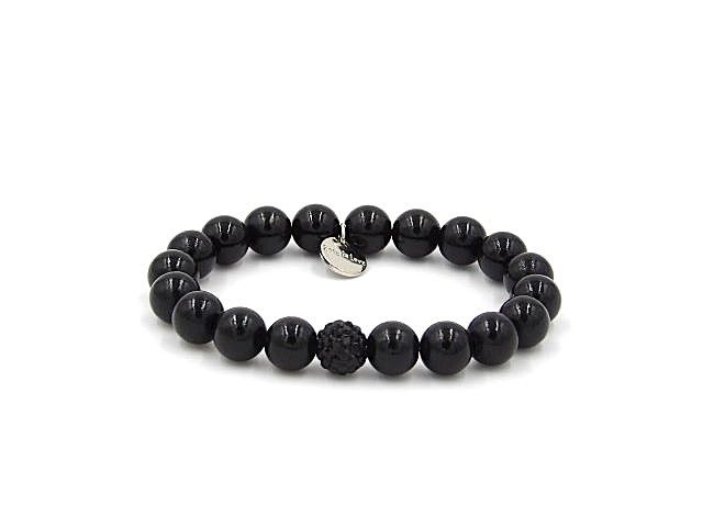Ella in Love Damen Perlenarmband schwarz