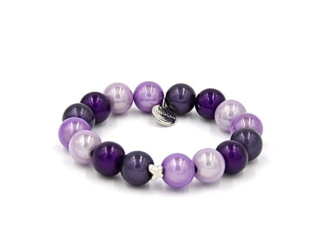 Ella in Love Damen Perlenarmband lila