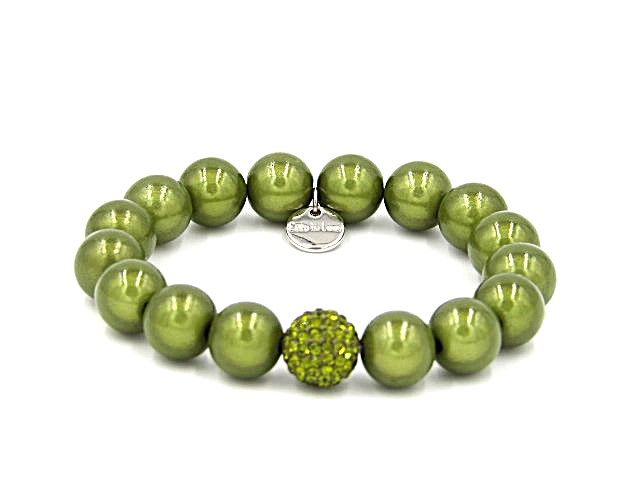 Ella in Love Damen Perlenarmband grün