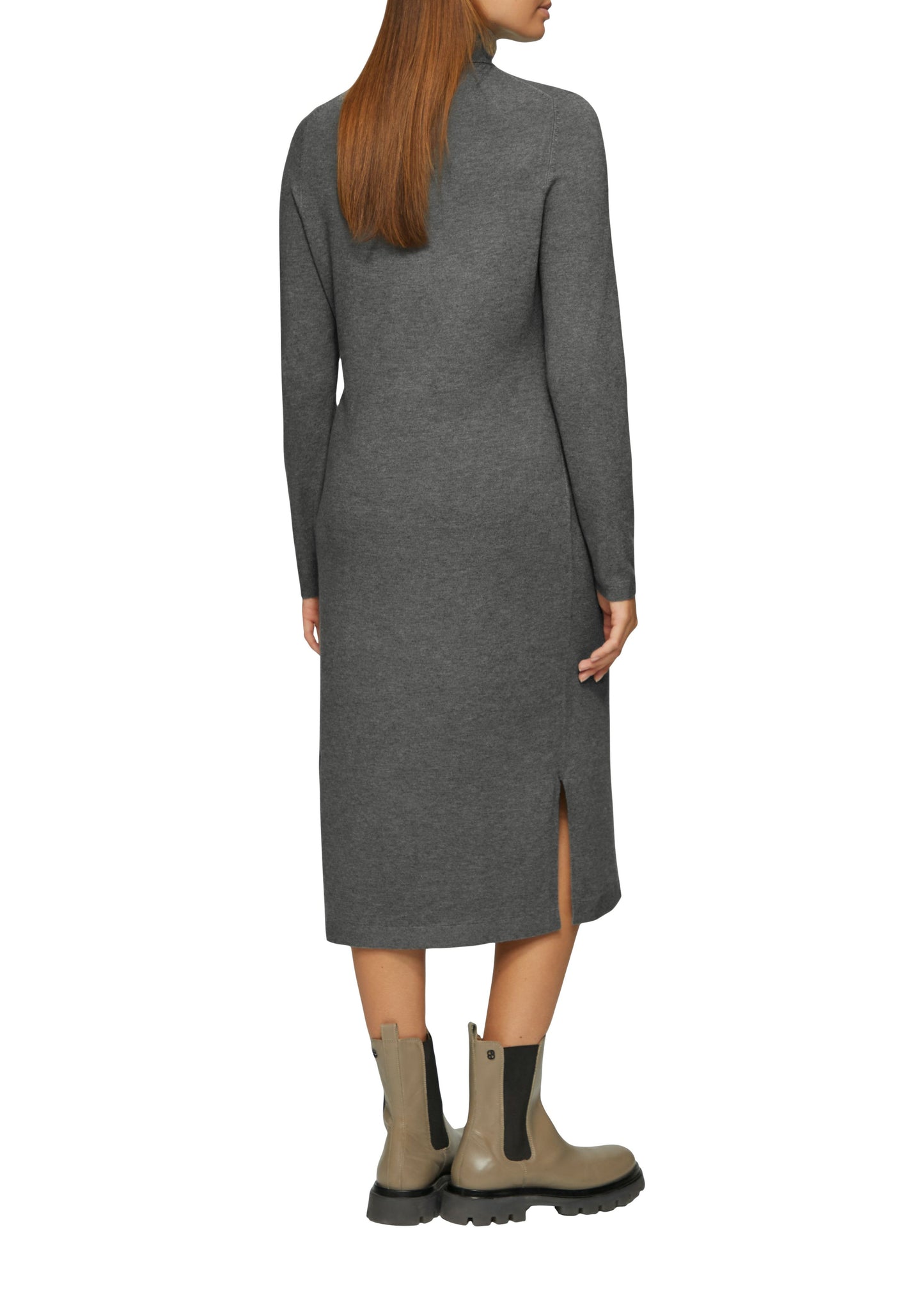 s. Oliver Damen Strickkleid grau
